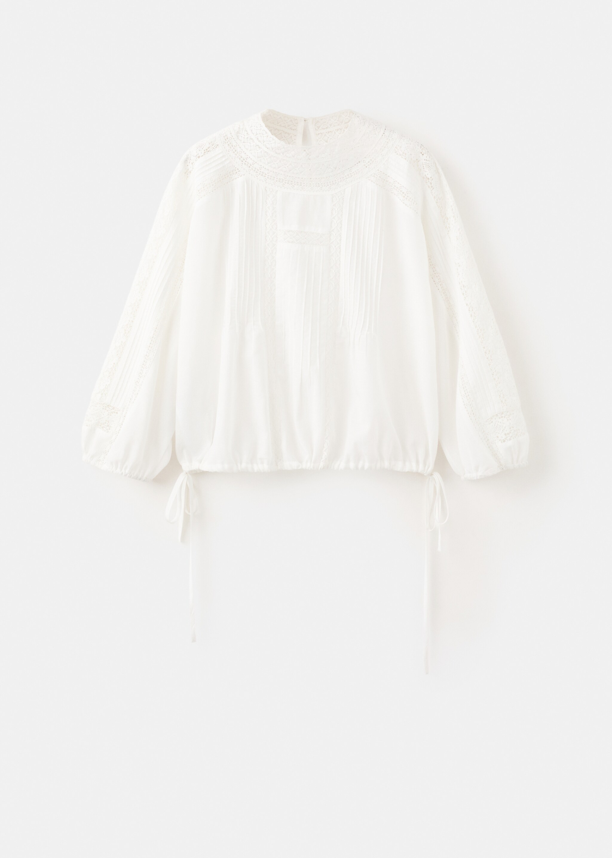 Blusa calados bordados - Artículo sin modelo, Blanco roto. Ref: 27026347-00.