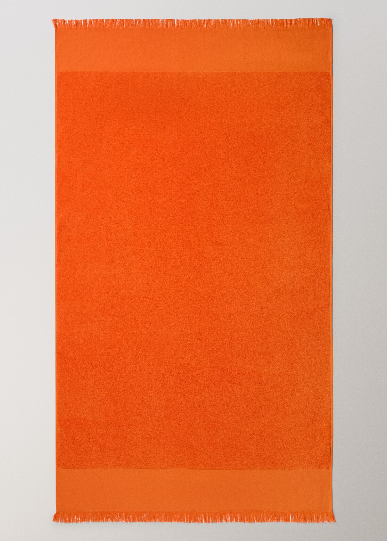 Plain overdyed beach towel with tassels - Details of the article 3