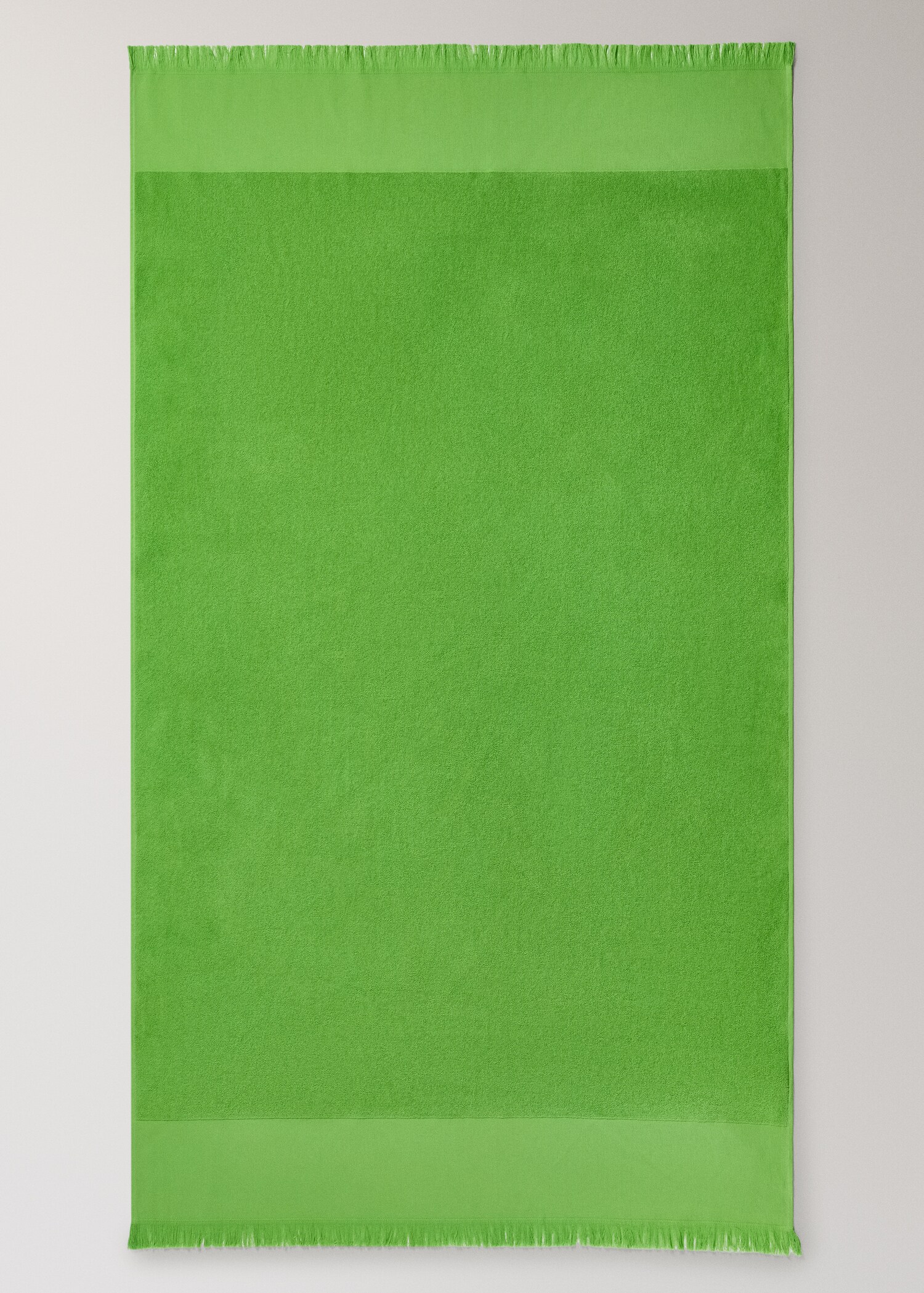 Plain overdyed beach towel with tassels - Details of the article 3