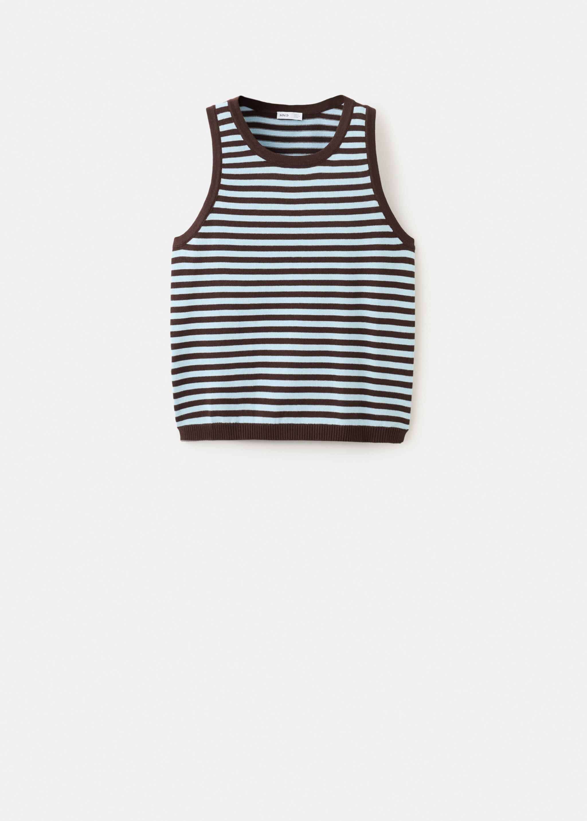 Striped knit top - Article without model, Brown. Ref: 27026354-00.