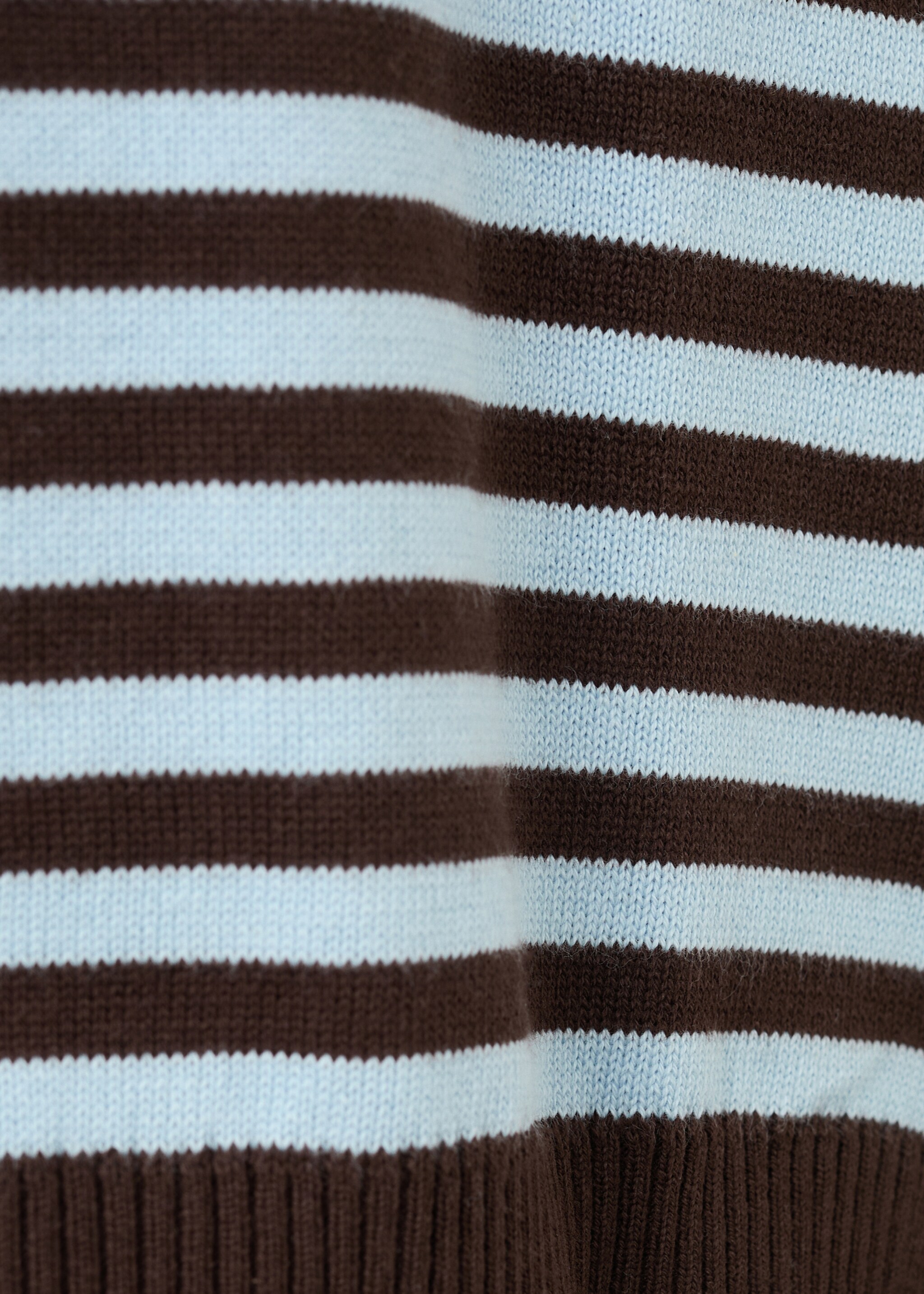Striped knit top - Details of the article 0, Brown. Ref: 27026354-00.