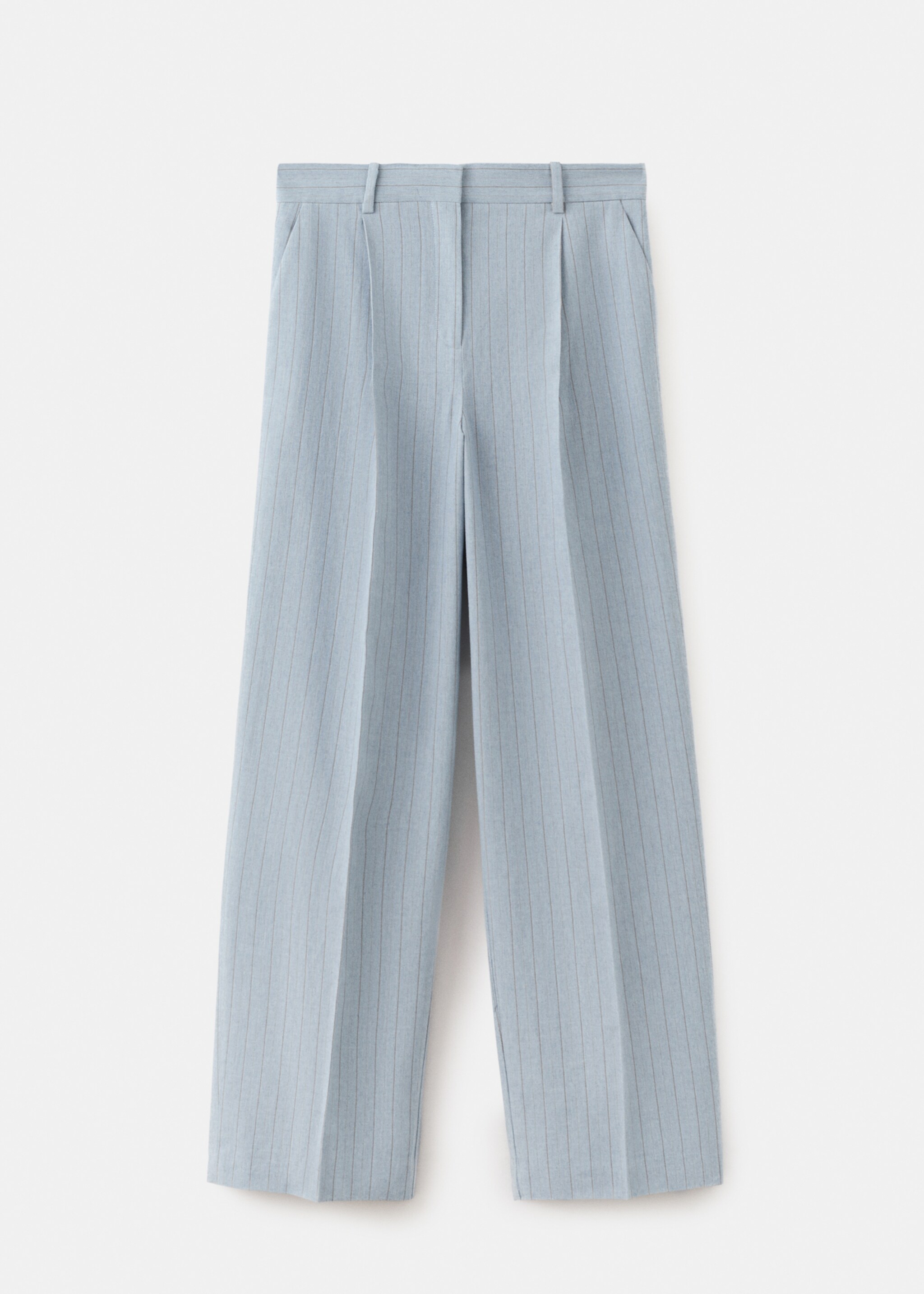Pinstripe suit trousers - Article without model, Blue. Ref: 27026362-00.