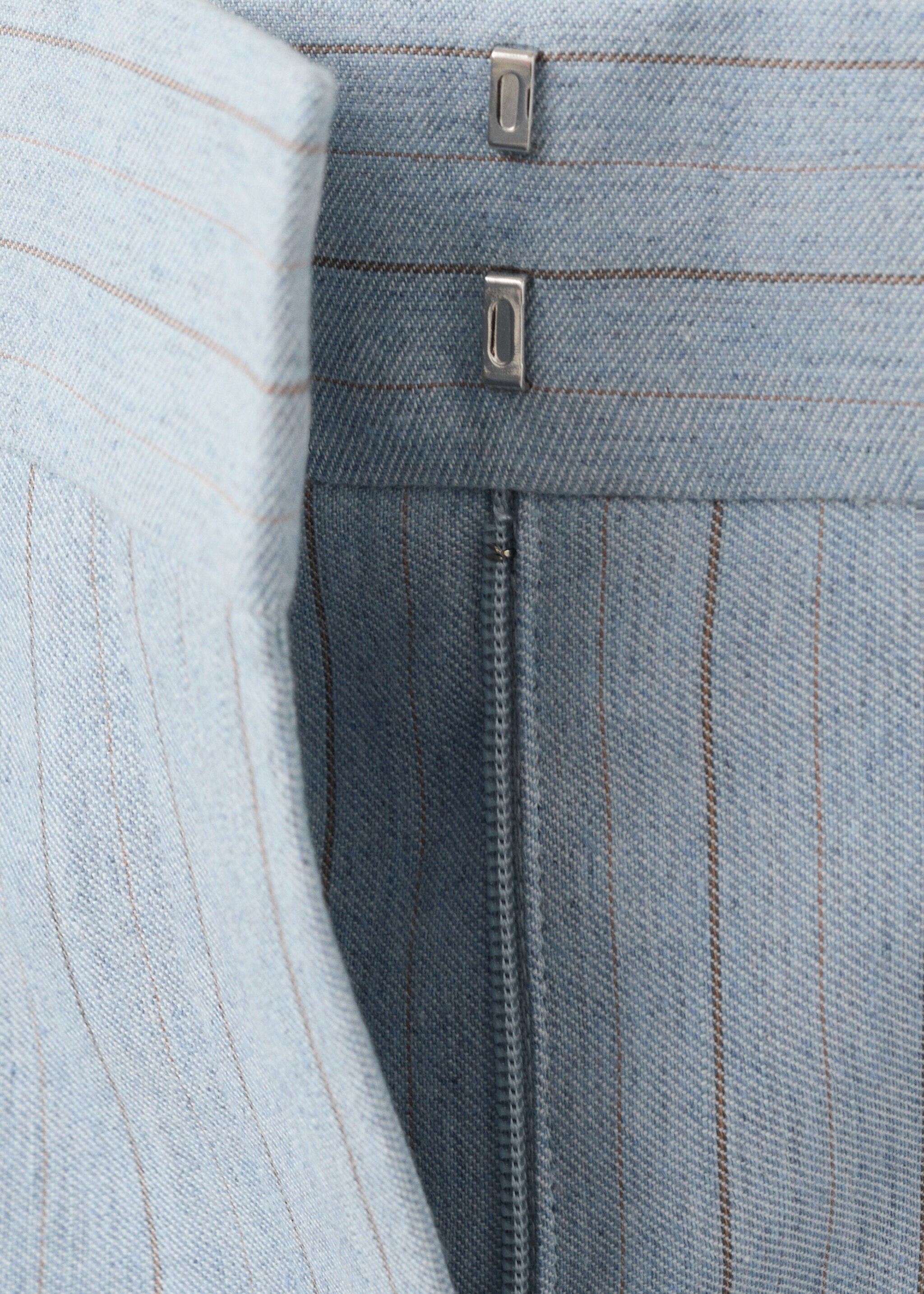 Pinstripe suit trousers - Details of the article 0, Blue. Ref: 27026362-00.