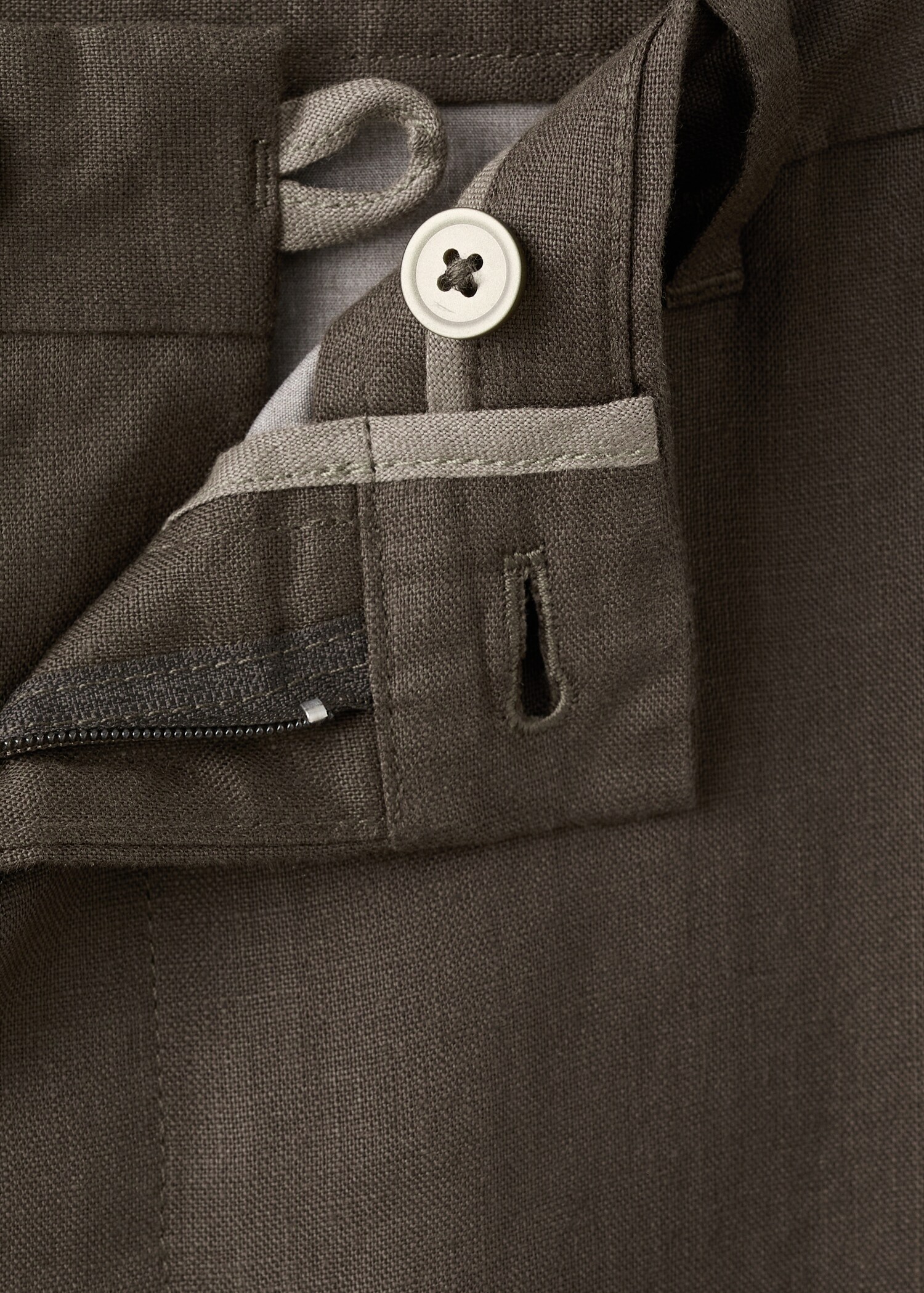 بنطلون كتان 100٪ سليم فيت - تفاصيل المنتج 8