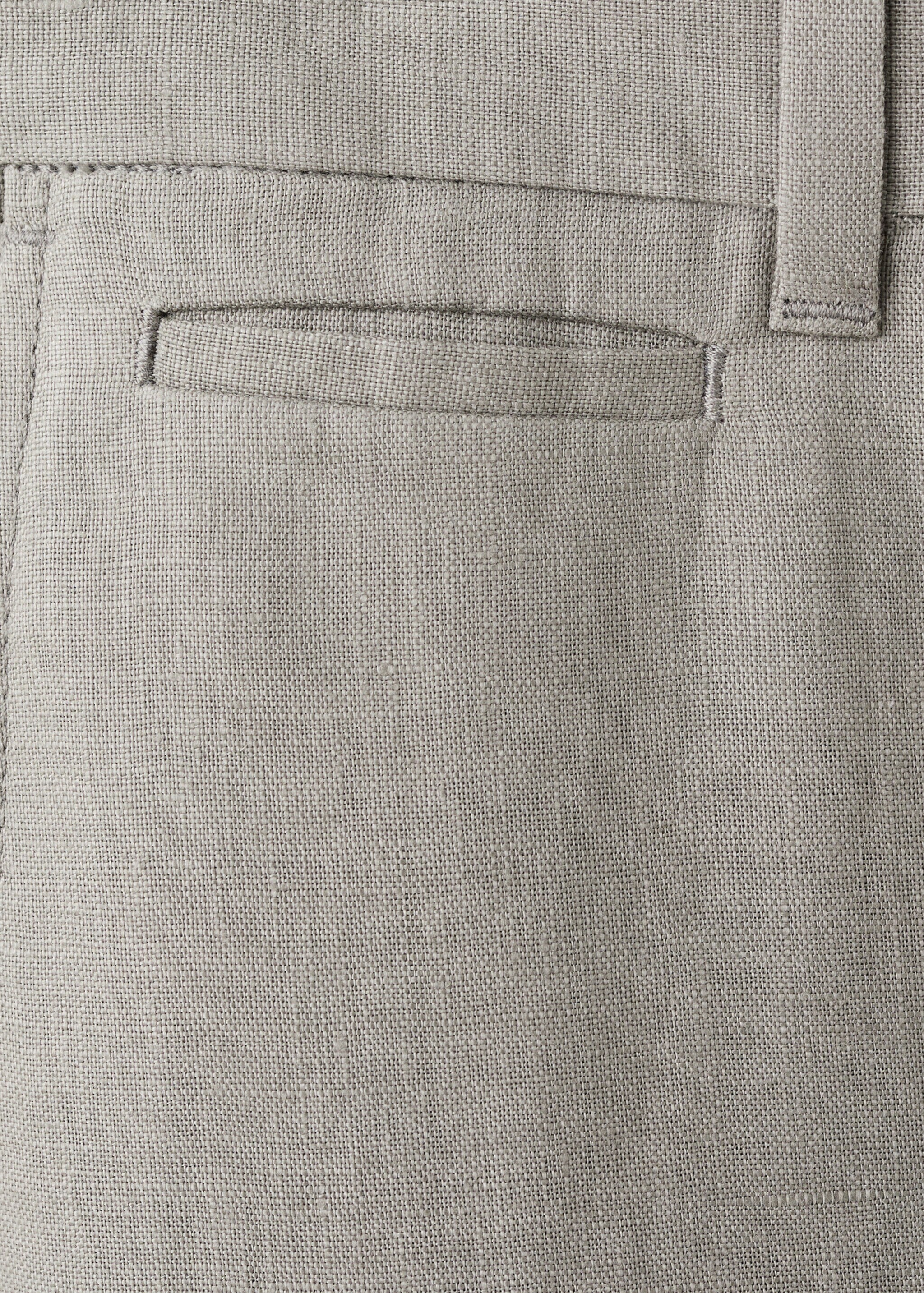 Pantalon 100 % lin slim fit - Détail de l'article 0, Gris chiné clair. Ref: 27026711-00.