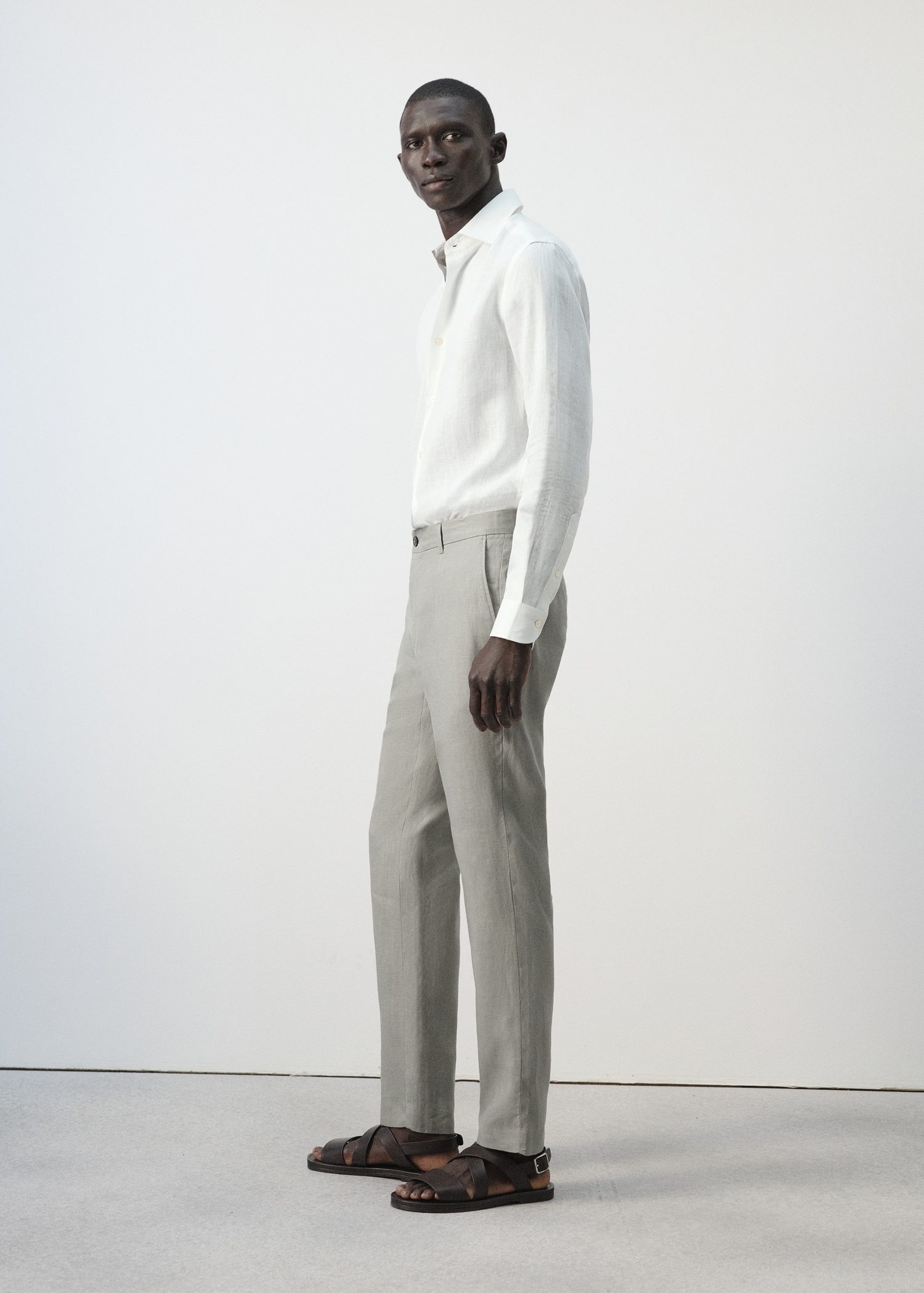 بنطلون كتان 100٪ سليم فيت - تفاصيل المنتج 2