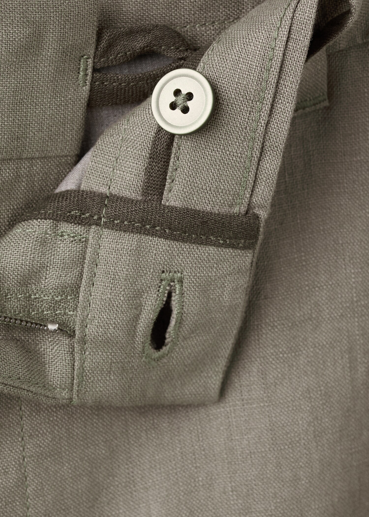 بنطلون كتان 100٪ سليم فيت - تفاصيل المنتج 8