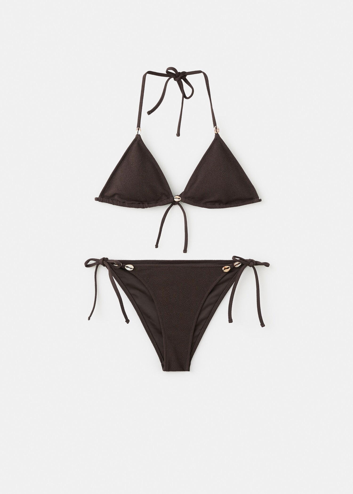 조개 디테일 미디엄 커버 비키니 - 모델 없는 상품