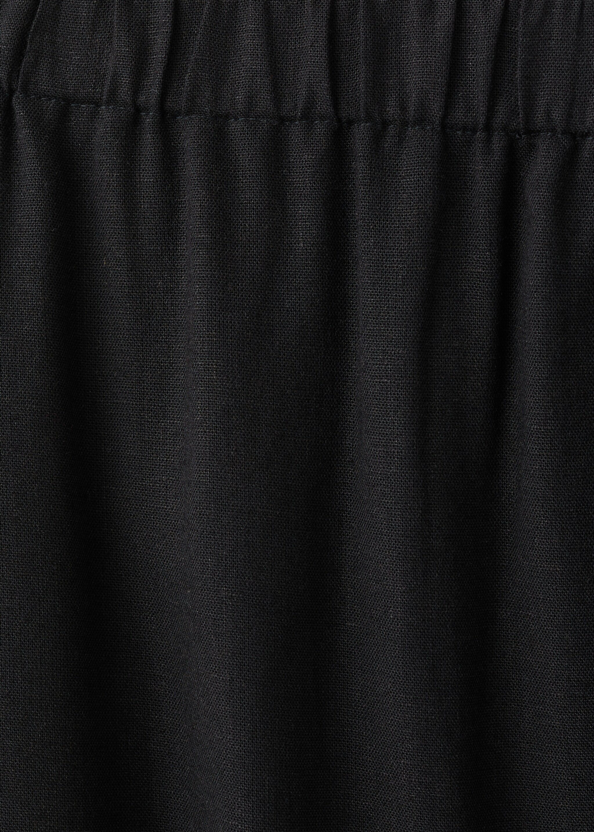 Straight linen-blend trousers - Details of the article 8, Black. Ref: 27026719-00.