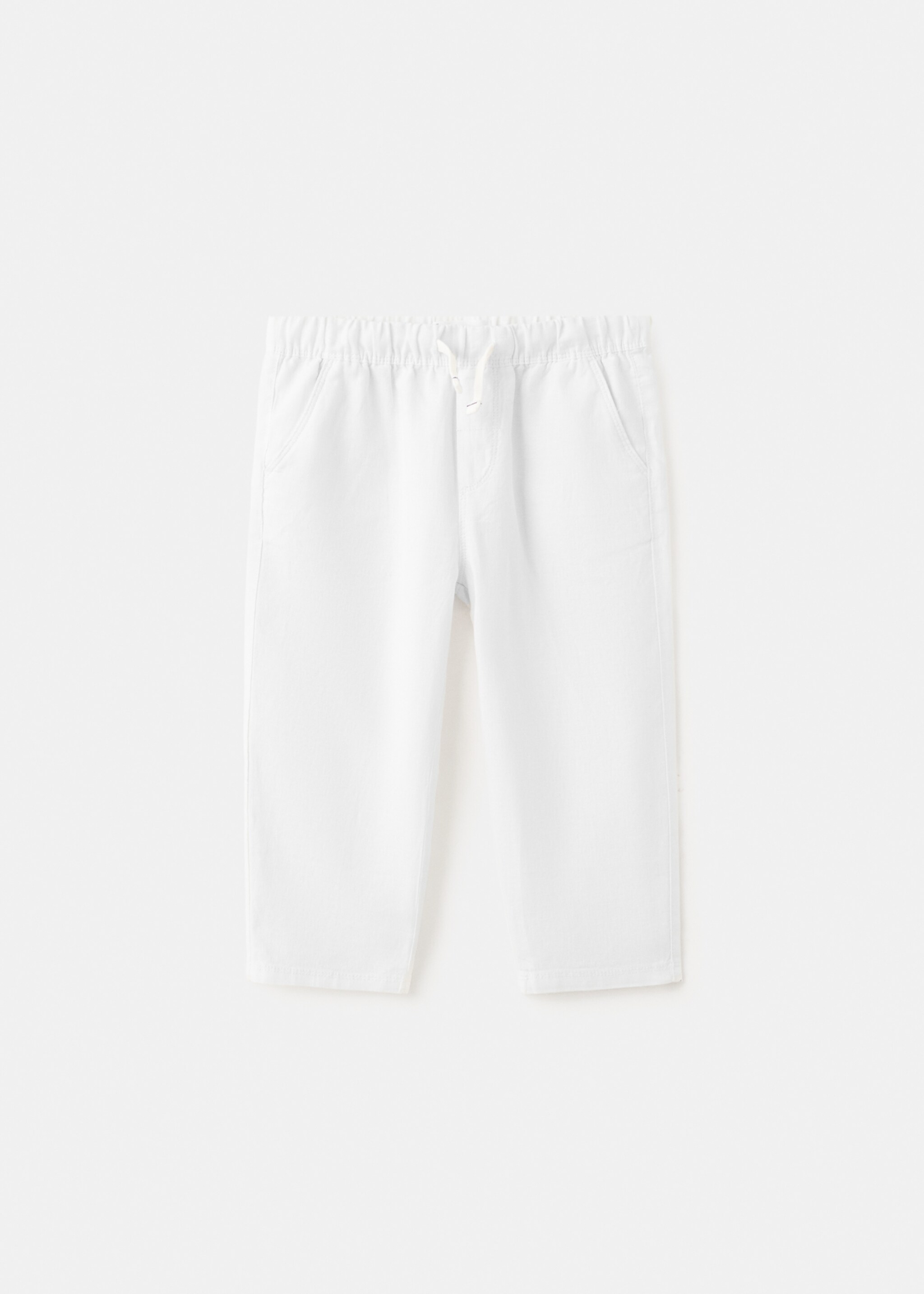 Cotton linen-blend trousers - Article without model, Off White. Ref: 27026720-00.