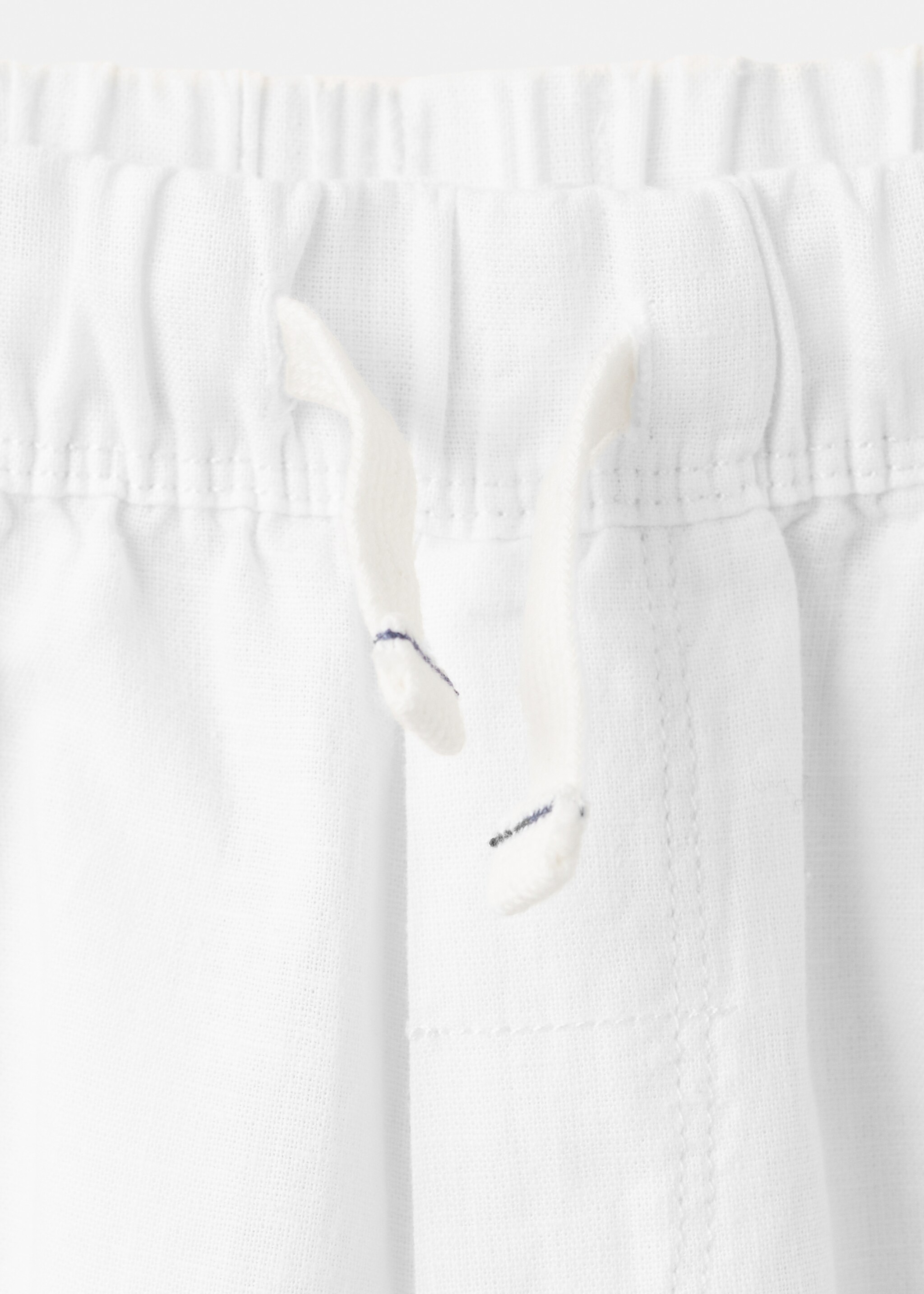 Cotton linen-blend trousers - Details of the article 8, Off White. Ref: 27026720-00.