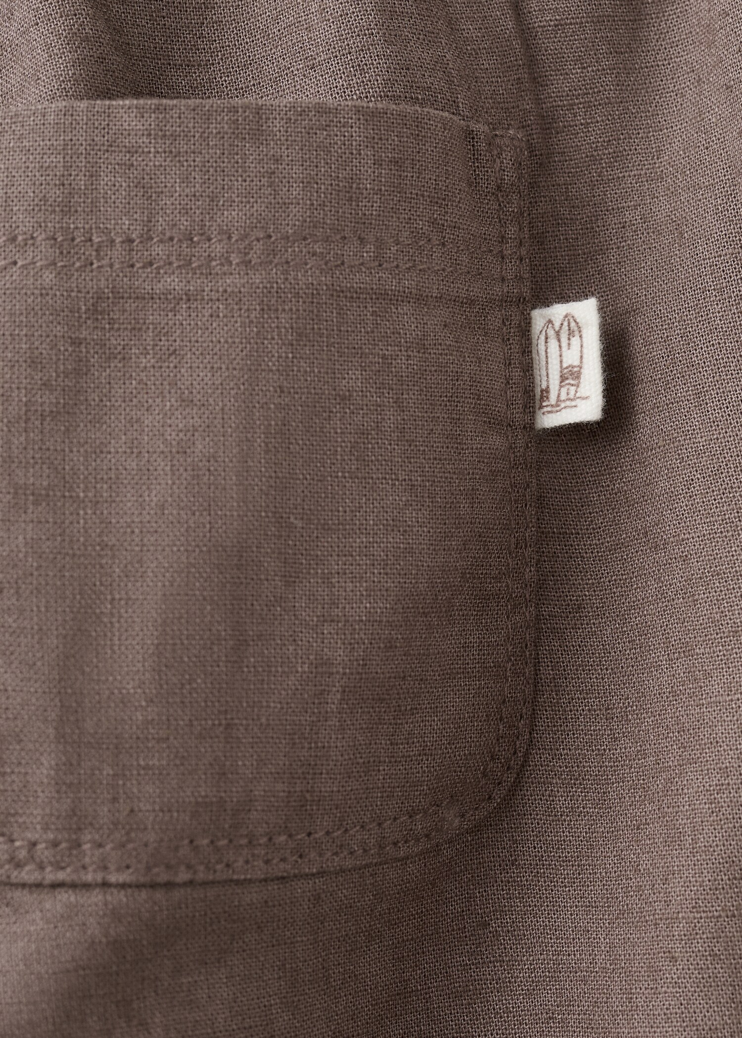 Cotton linen-blend trousers - Details of the article 0