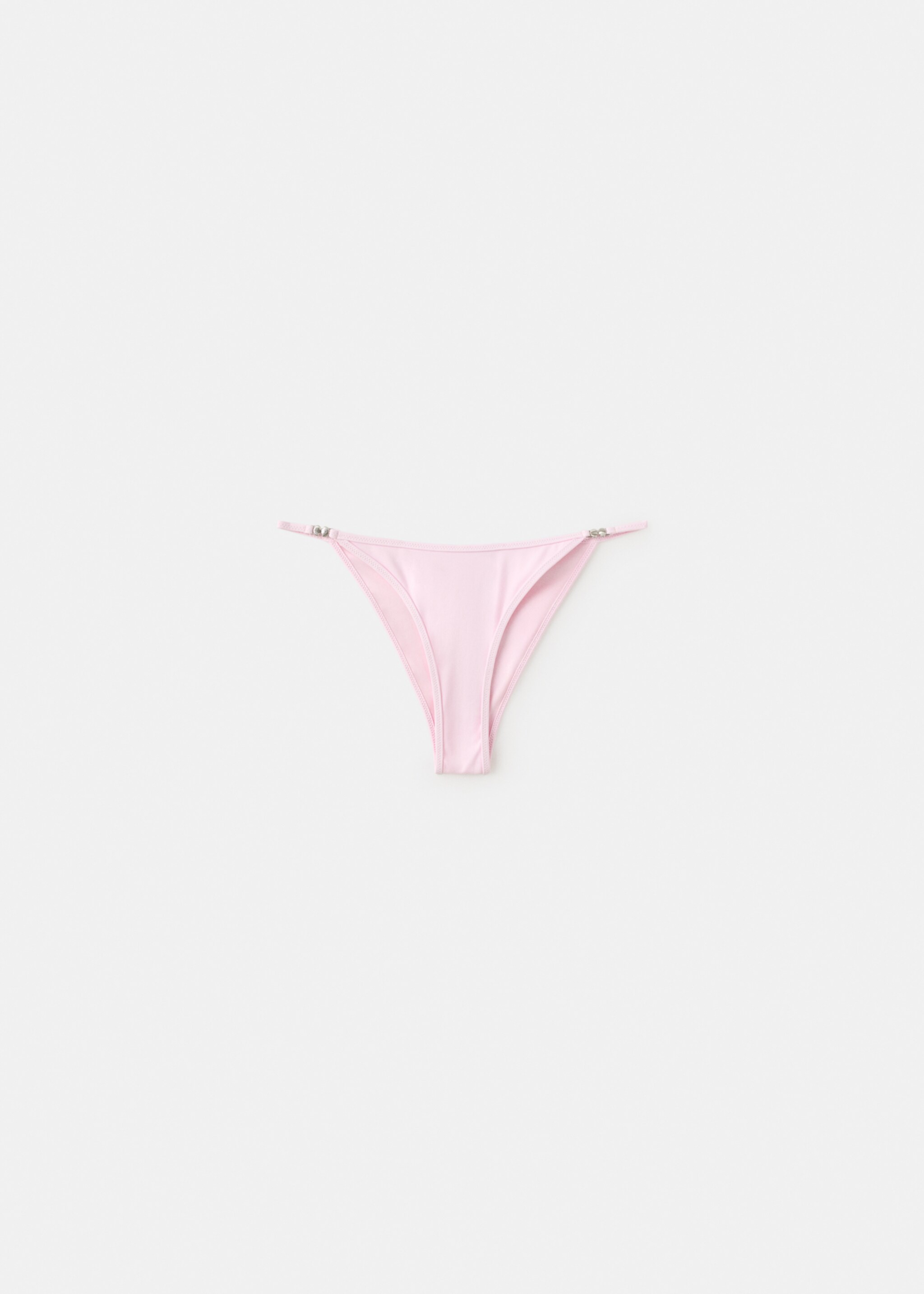 Metallic-detail bikini briefs - Article without model, Light Pink. Ref: 27026723-00.
