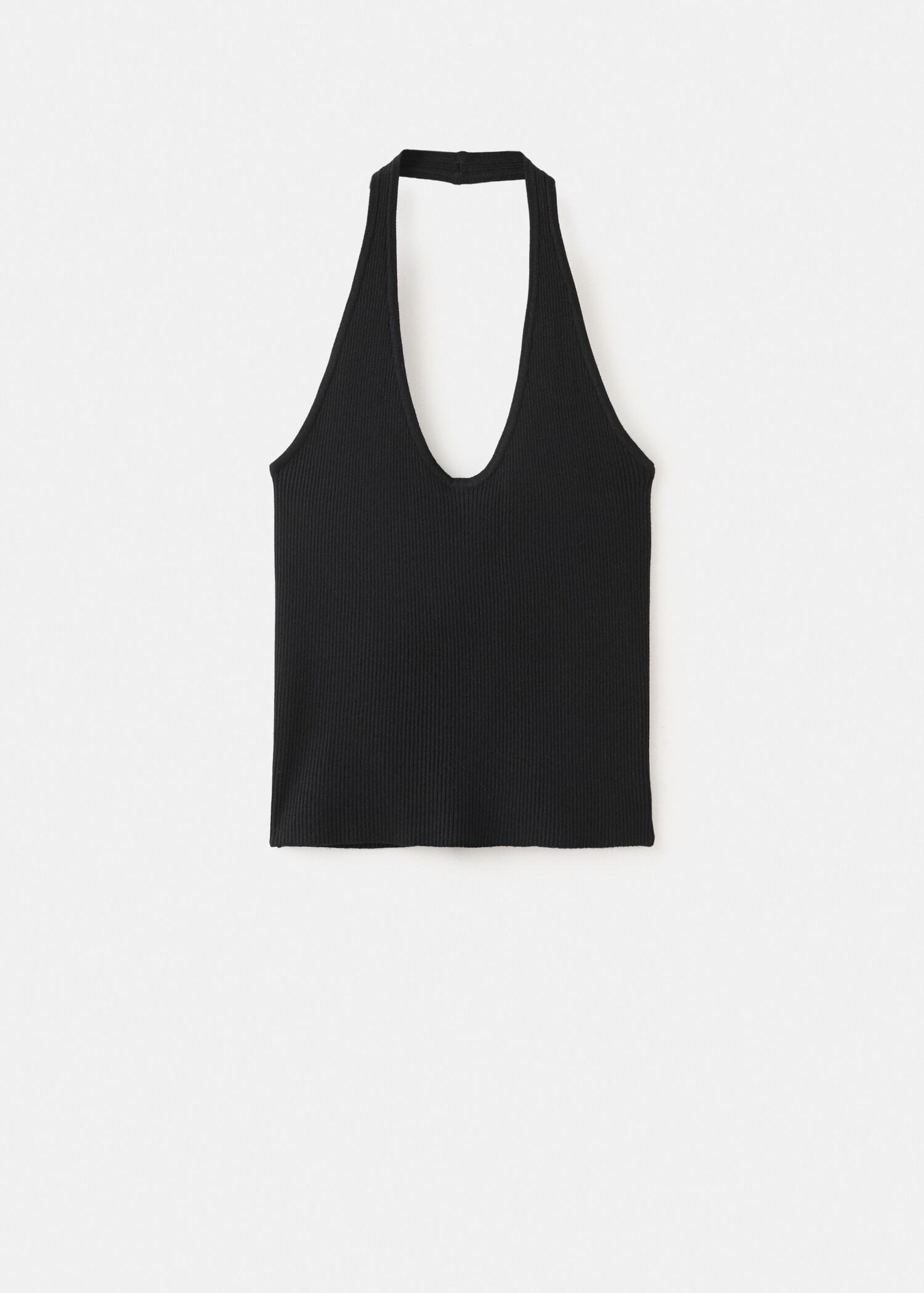 Ribbed halter neck top - Article without model