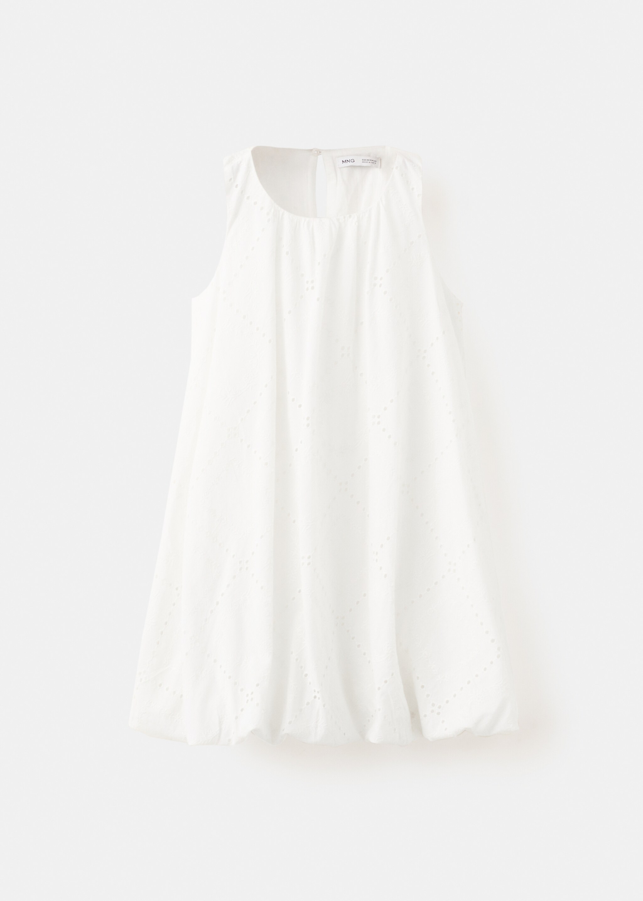 Short balloon dress - Article without model, White. Ref: 27026732-00.