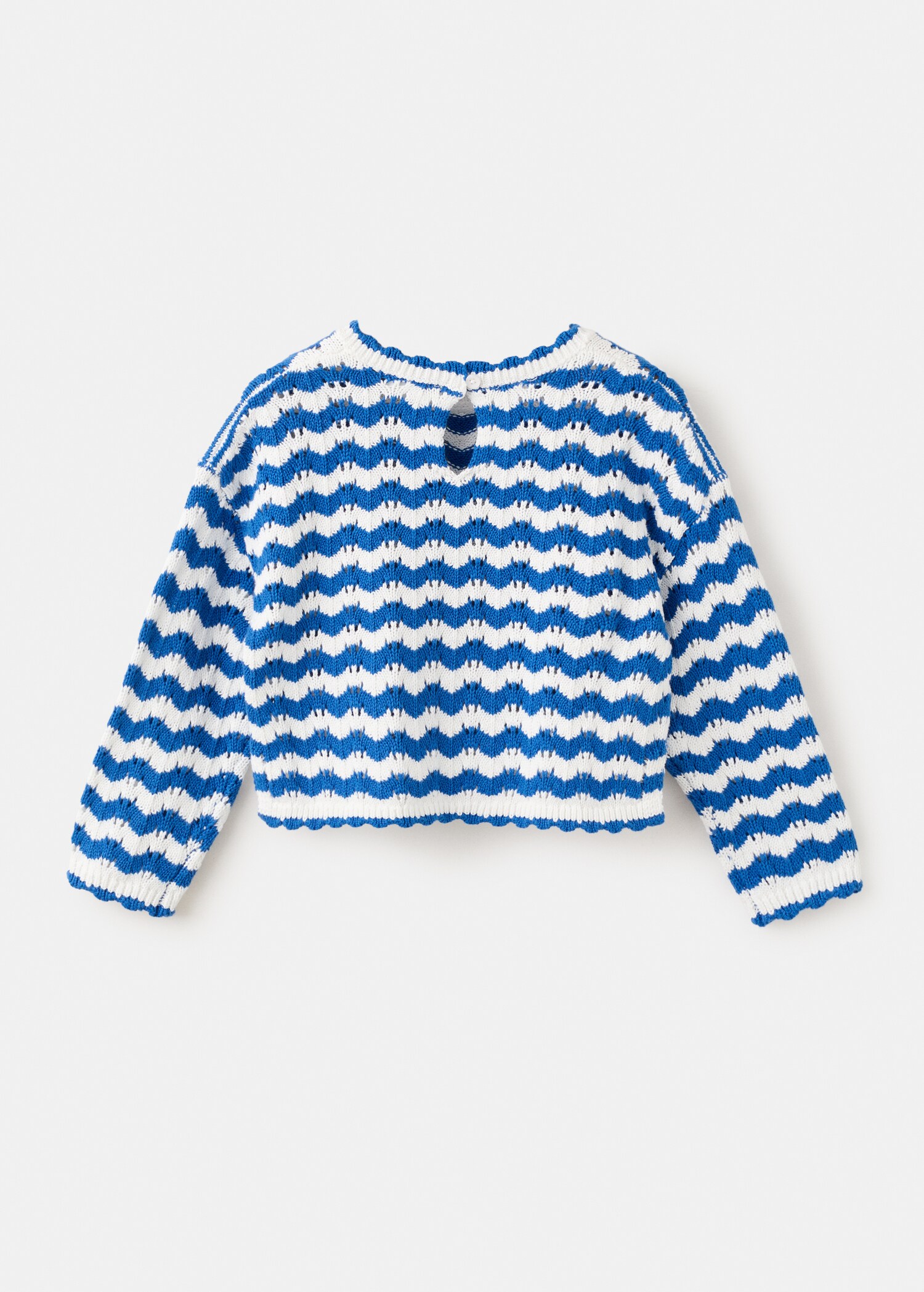 Striped openwork knit sweater - Reverse of the article