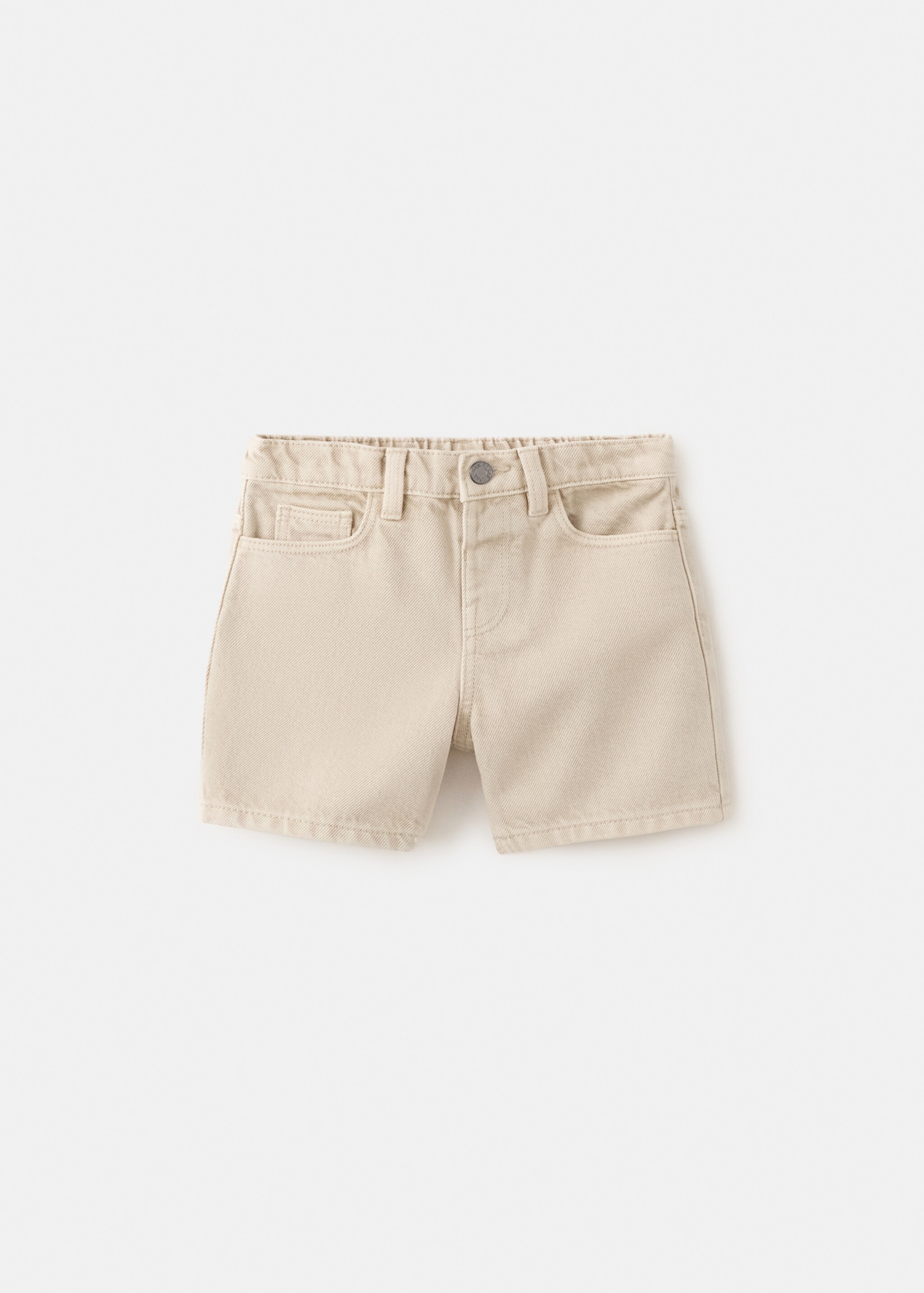 Straight-fit denim bermuda shorts - Article without model, Light/Pastel Grey. Ref: 27026735-00.