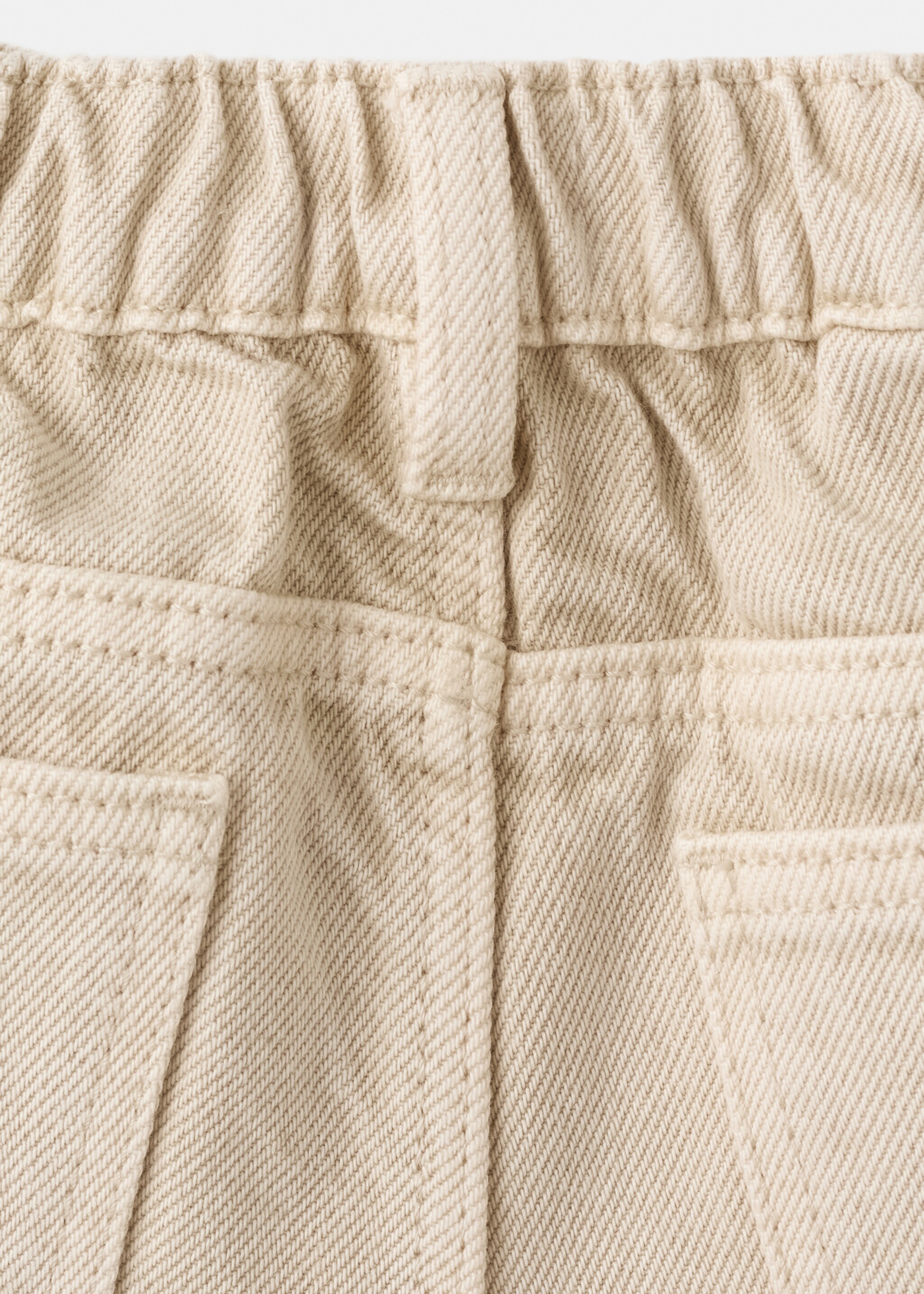 Straight-fit denim bermuda shorts - Details of the article 0, Light/Pastel Grey. Ref: 27026735-00.