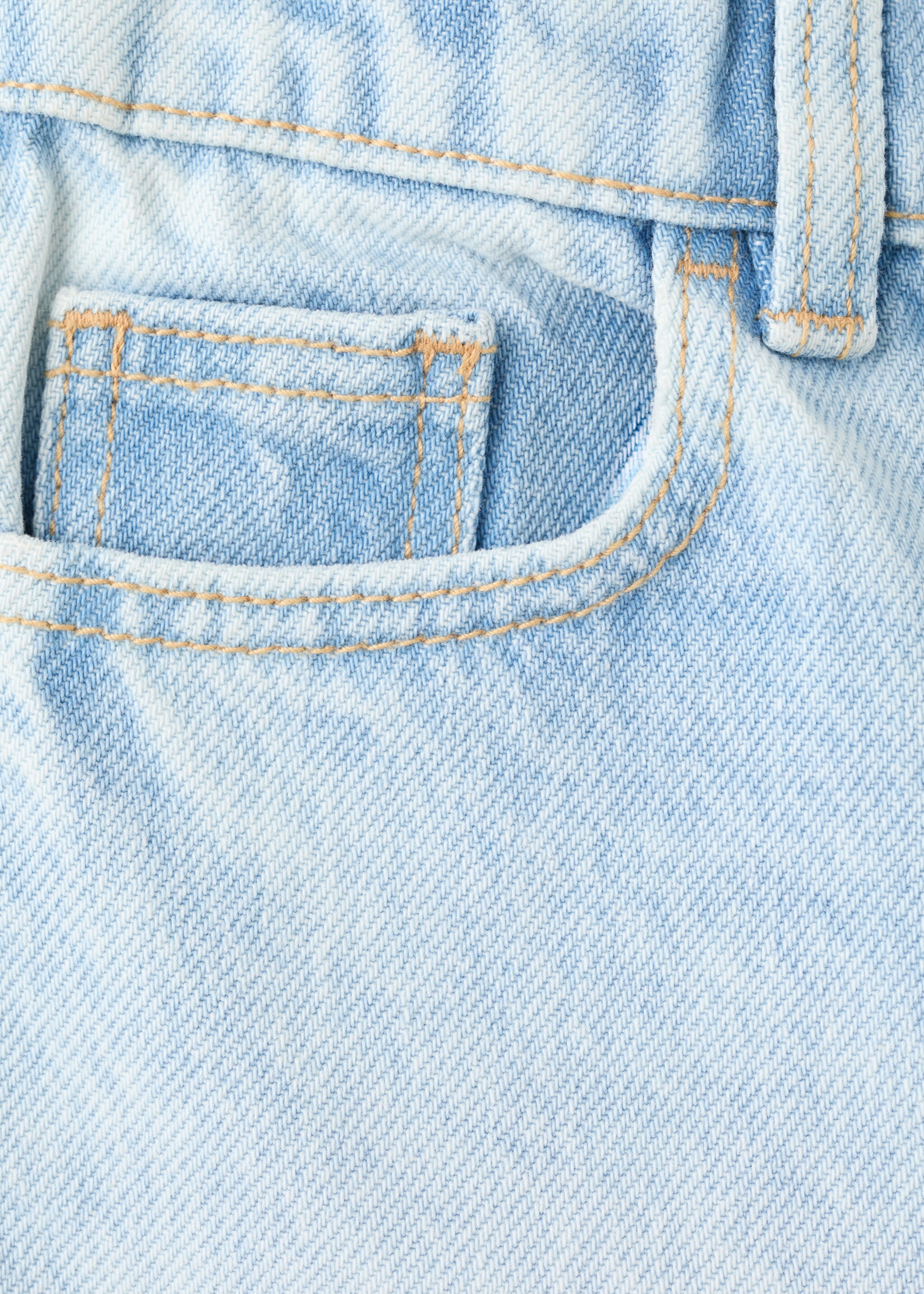 Straight-fit denim bermuda shorts - Details of the article 0, Light Blue. Ref: 27026735-00.