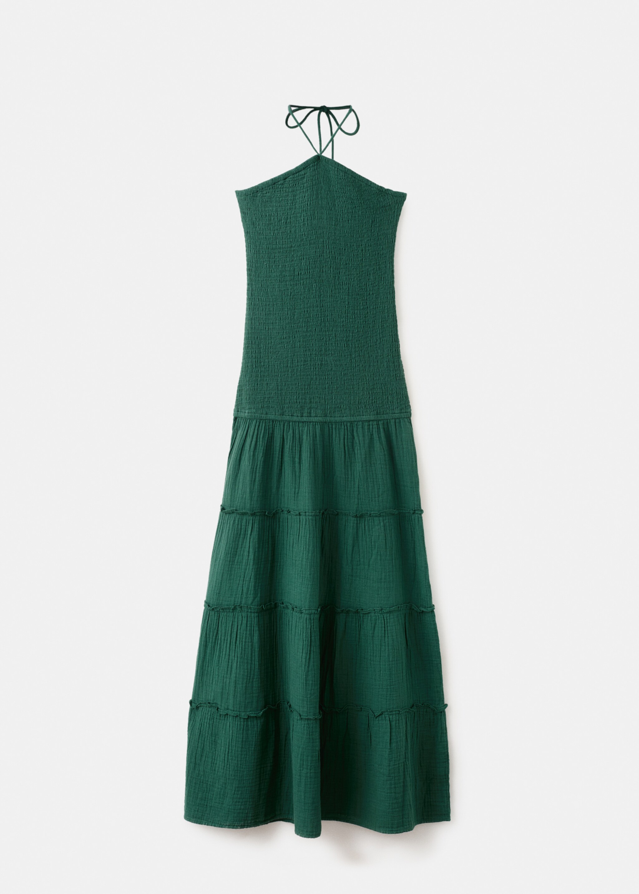 Halter panel dress - Article without model, Green. Ref: 27026737-00.