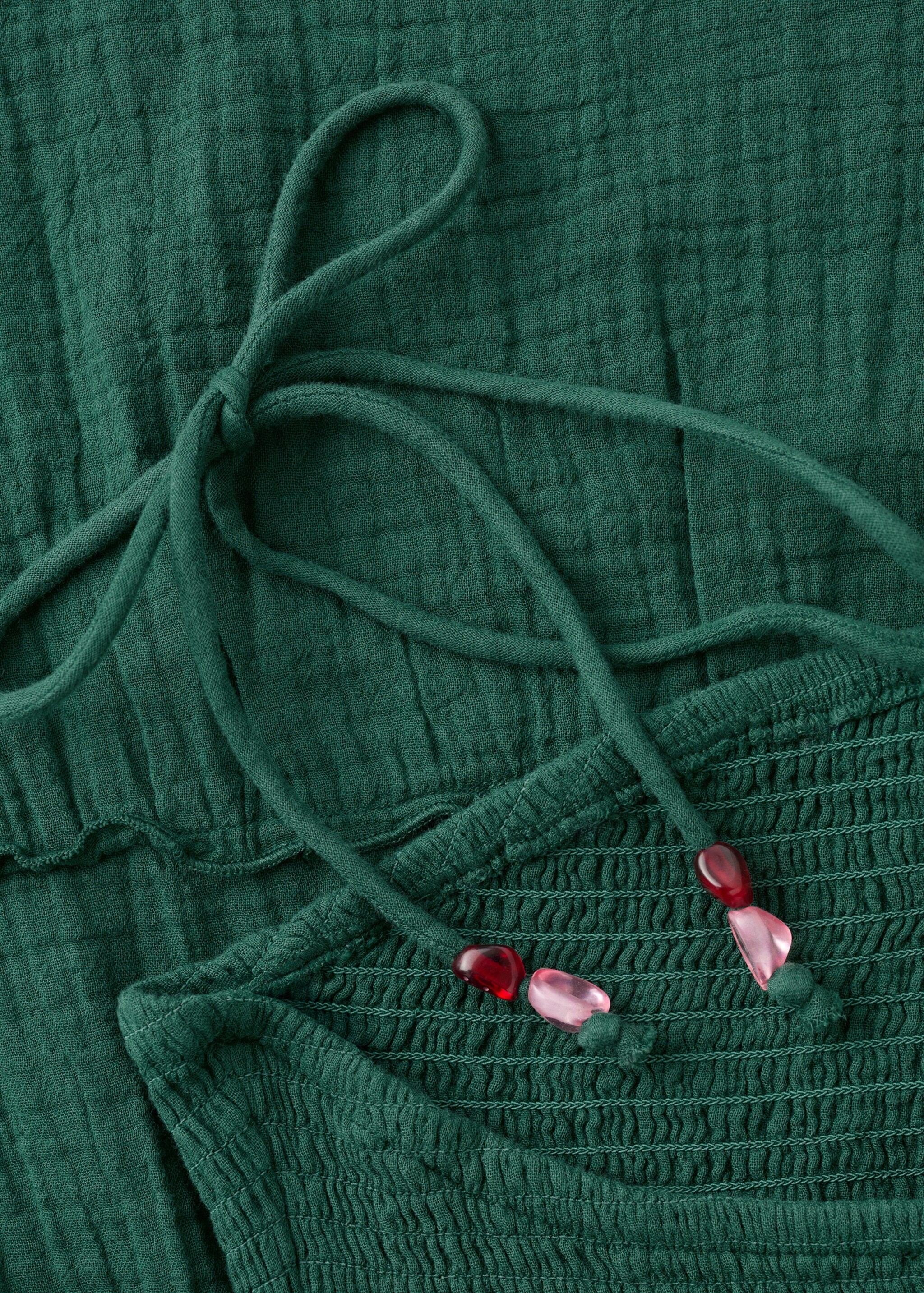Halter panel dress - Details of the article 8, Green. Ref: 27026737-00.