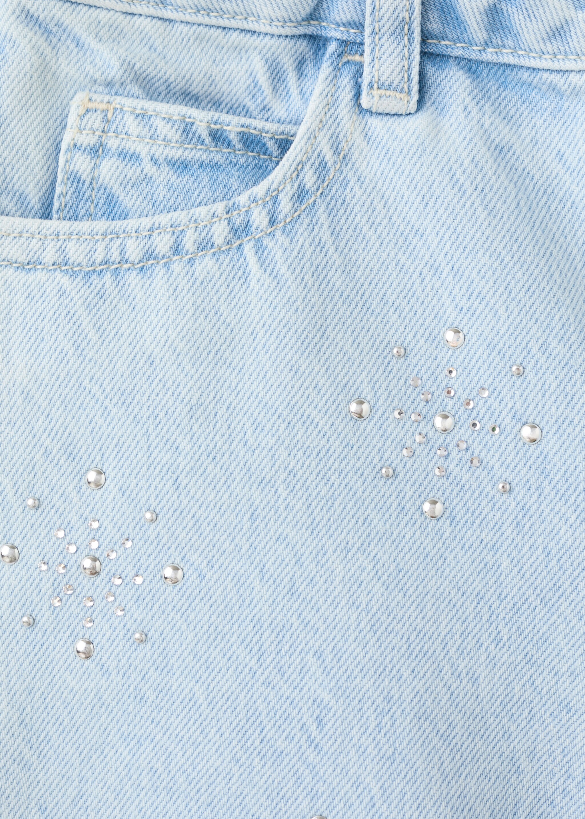 Short en jean strass - Détail de l'article 0, Bleu clair. Ref: 27026740-00.