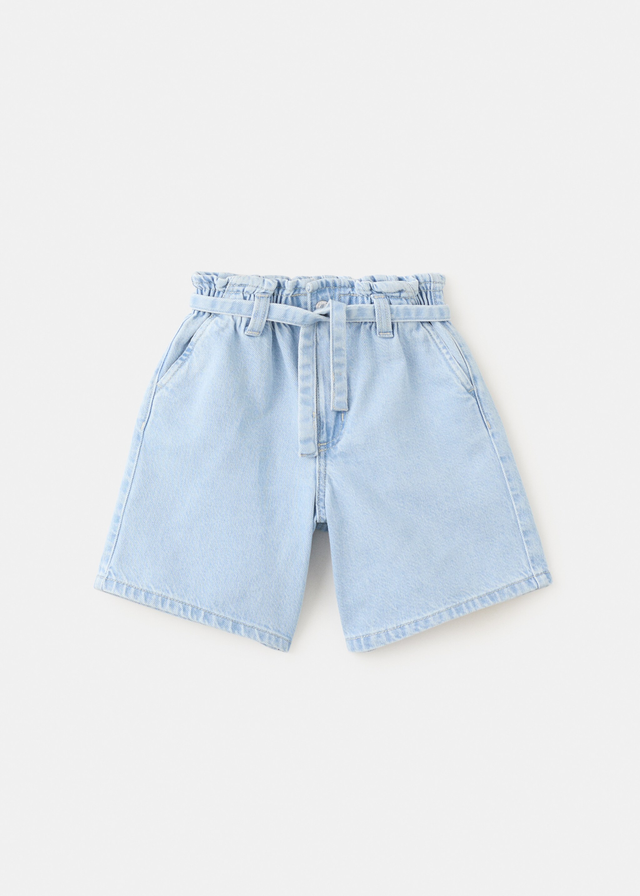Gathered waist shorts - Article without model, Medium Blue. Ref: 27026741-00.