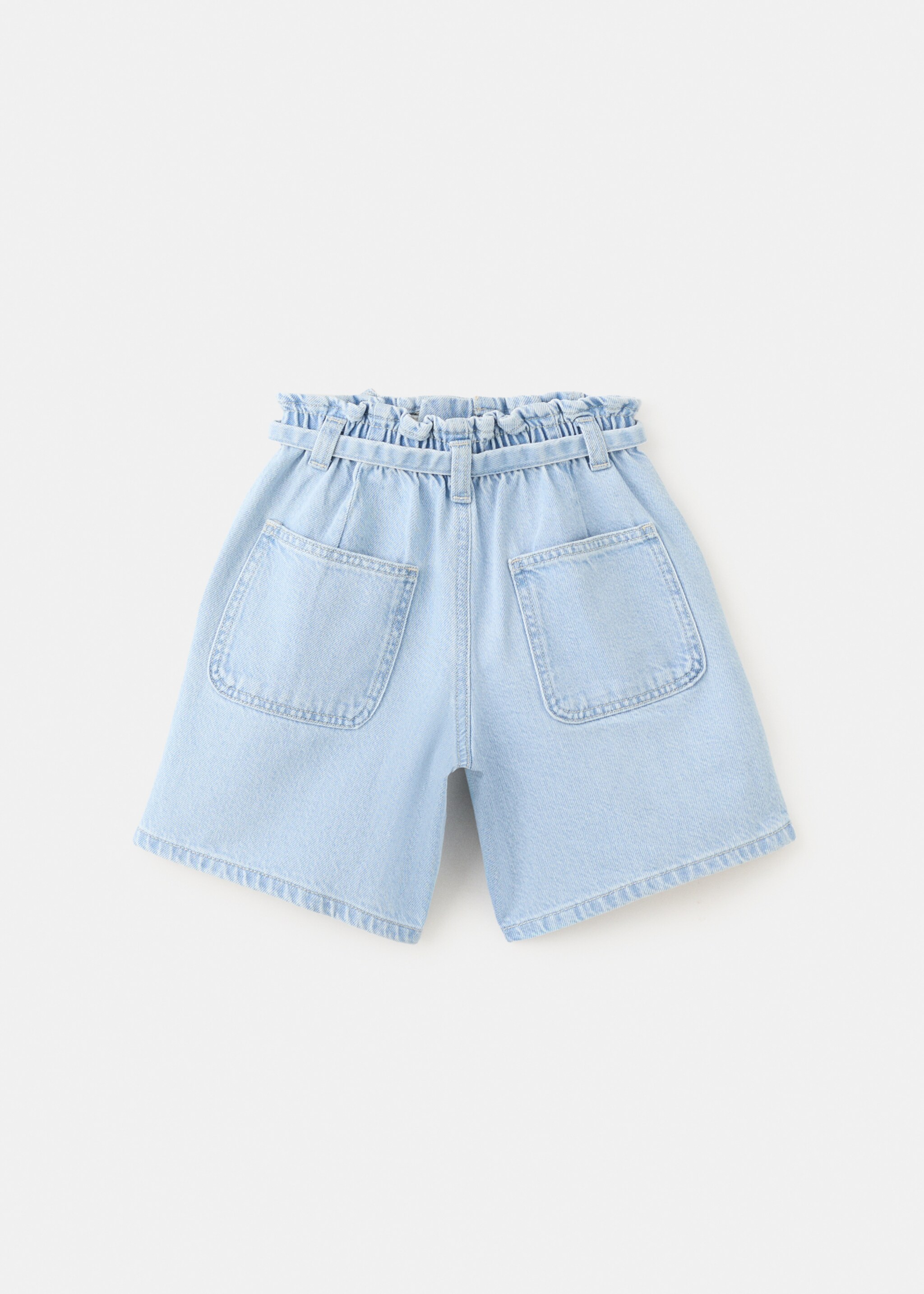 Gathered waist shorts - Reverse of the article, Medium Blue. Ref: 27026741-00.