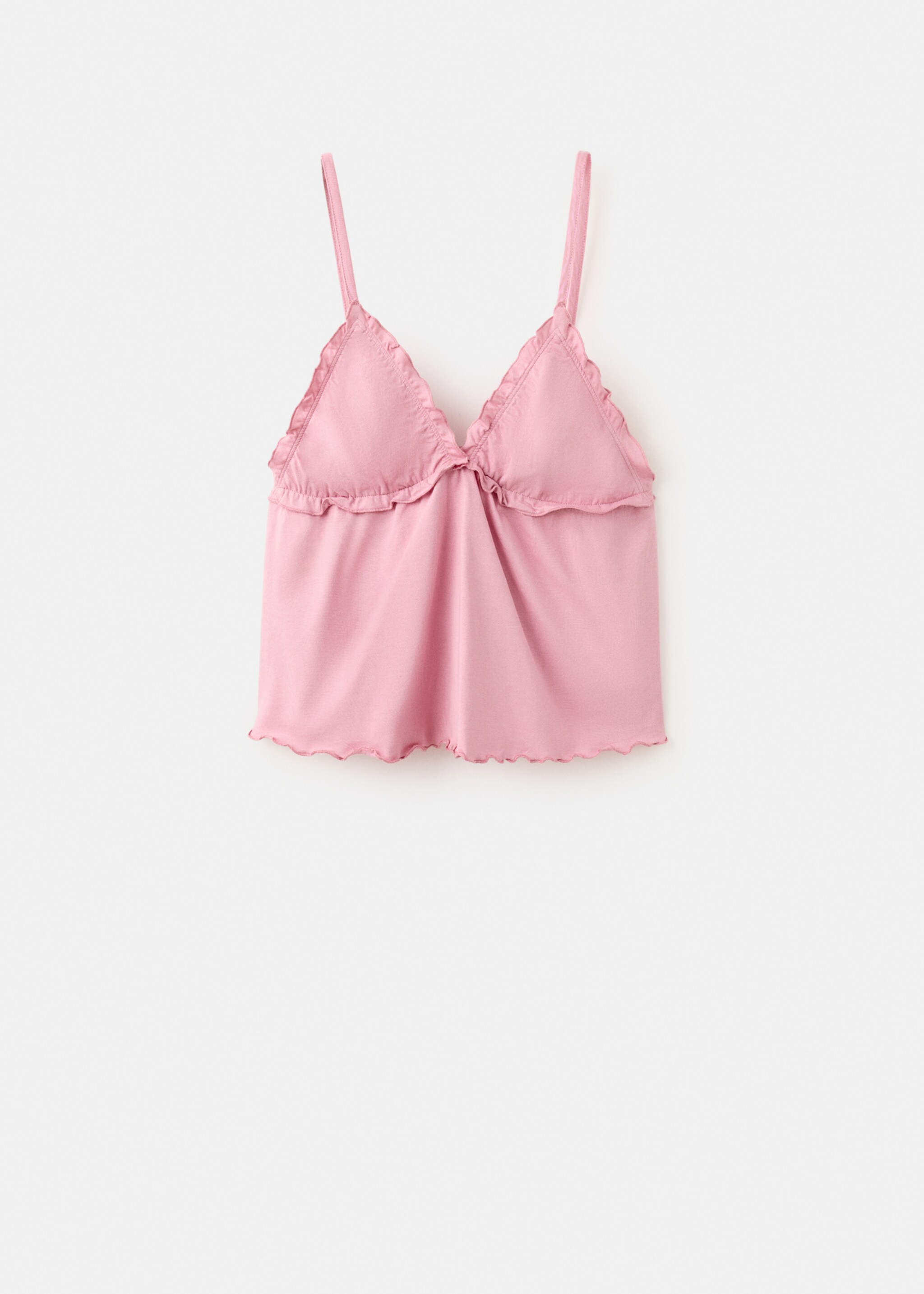 Cotton top with straps - Article without model, Pink. Ref: 27026743-00.
