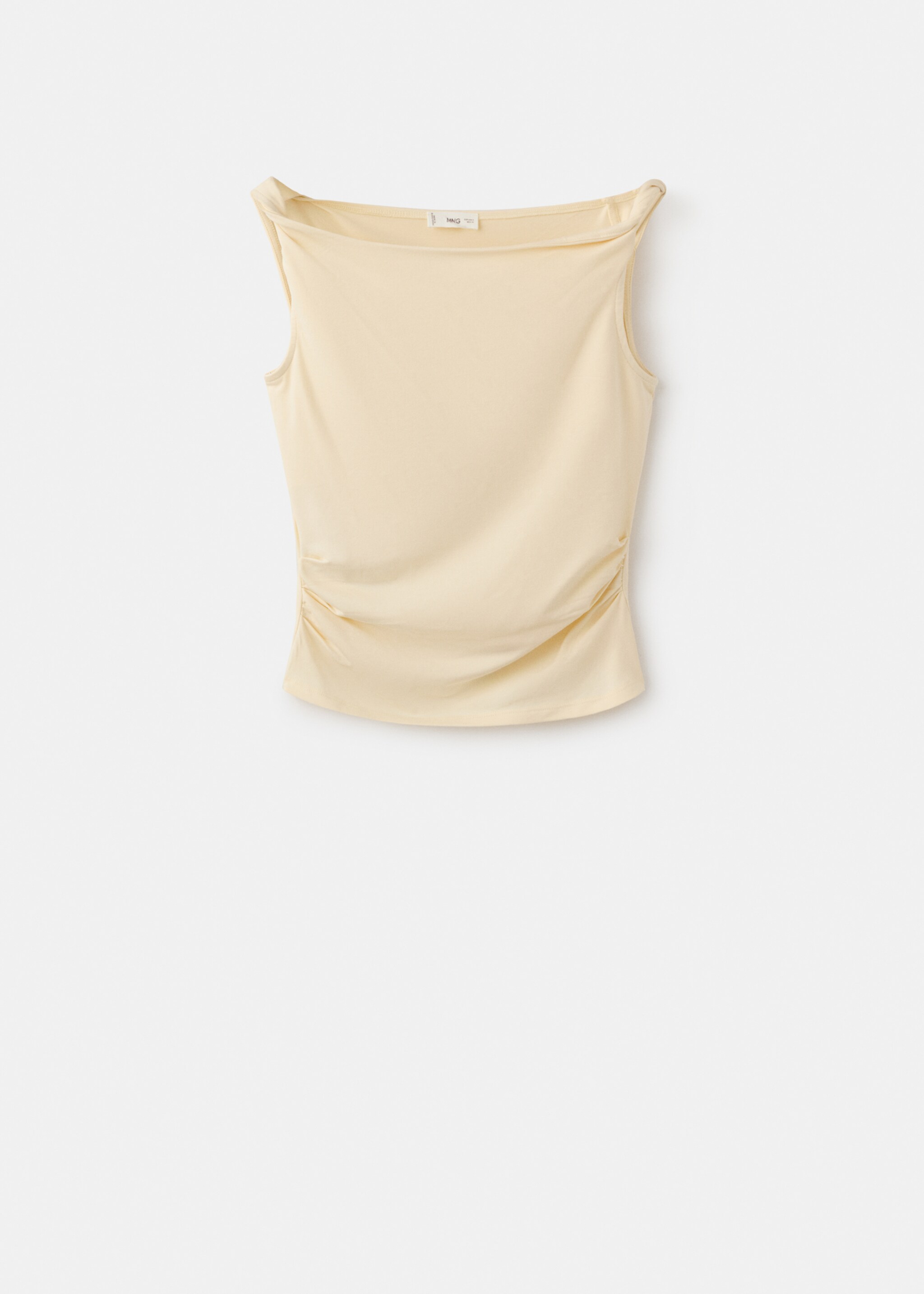 Top col bateau - Article sans modèle, Jaune pastel. Ref: 27026744-00.