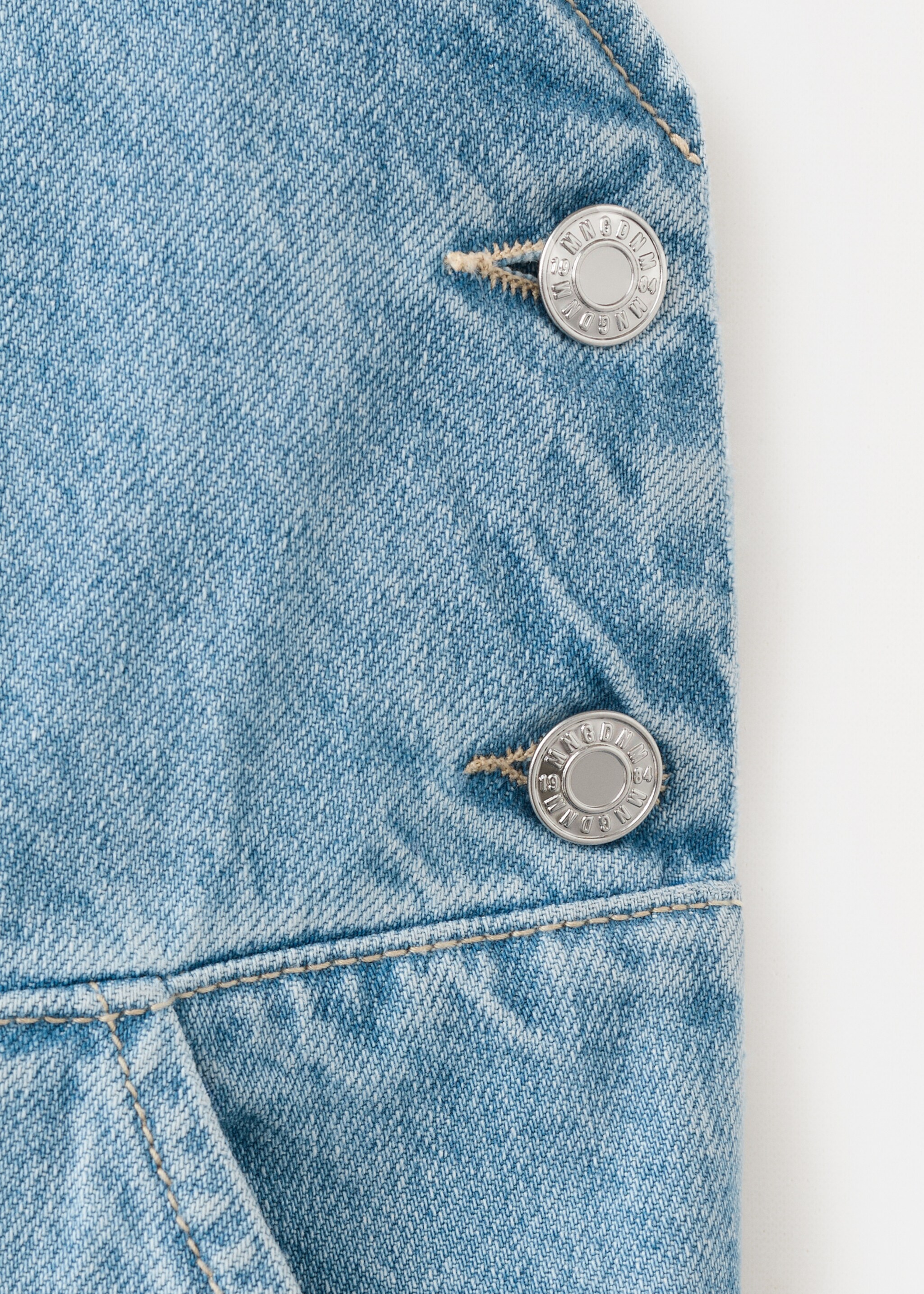 Maternity denim dungarees - Details of the article 0, Medium Blue. Ref: 27026745-00.