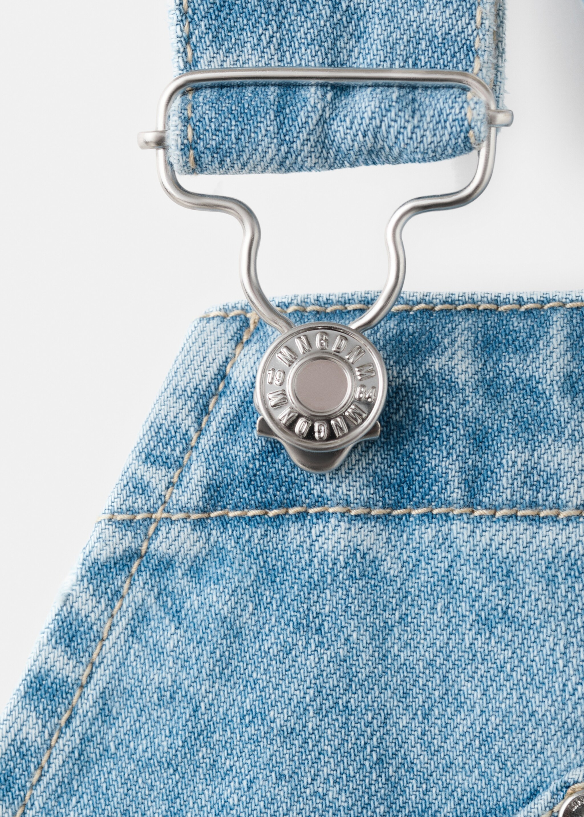 Maternity denim dungarees - Details of the article 8, Medium Blue. Ref: 27026745-00.