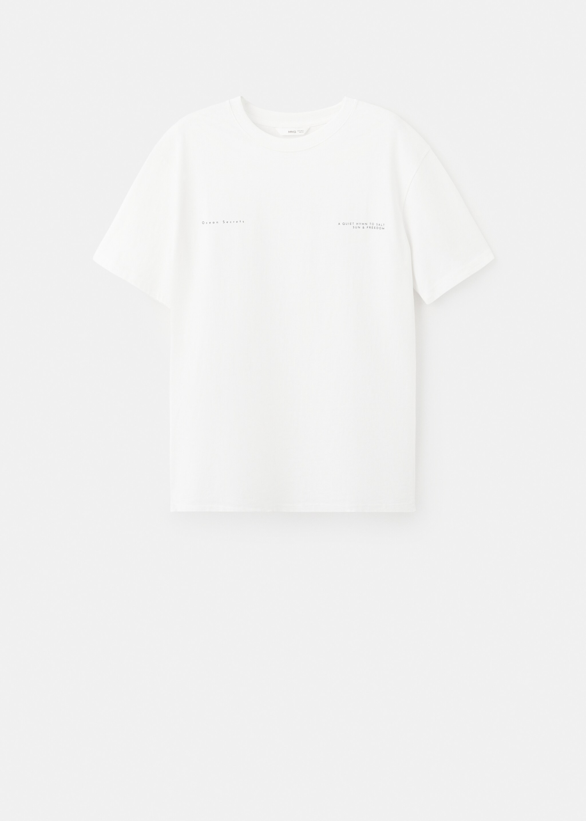 Printed cotton-blend t-shirt - Article without model, Off White. Ref: 27026747-00.