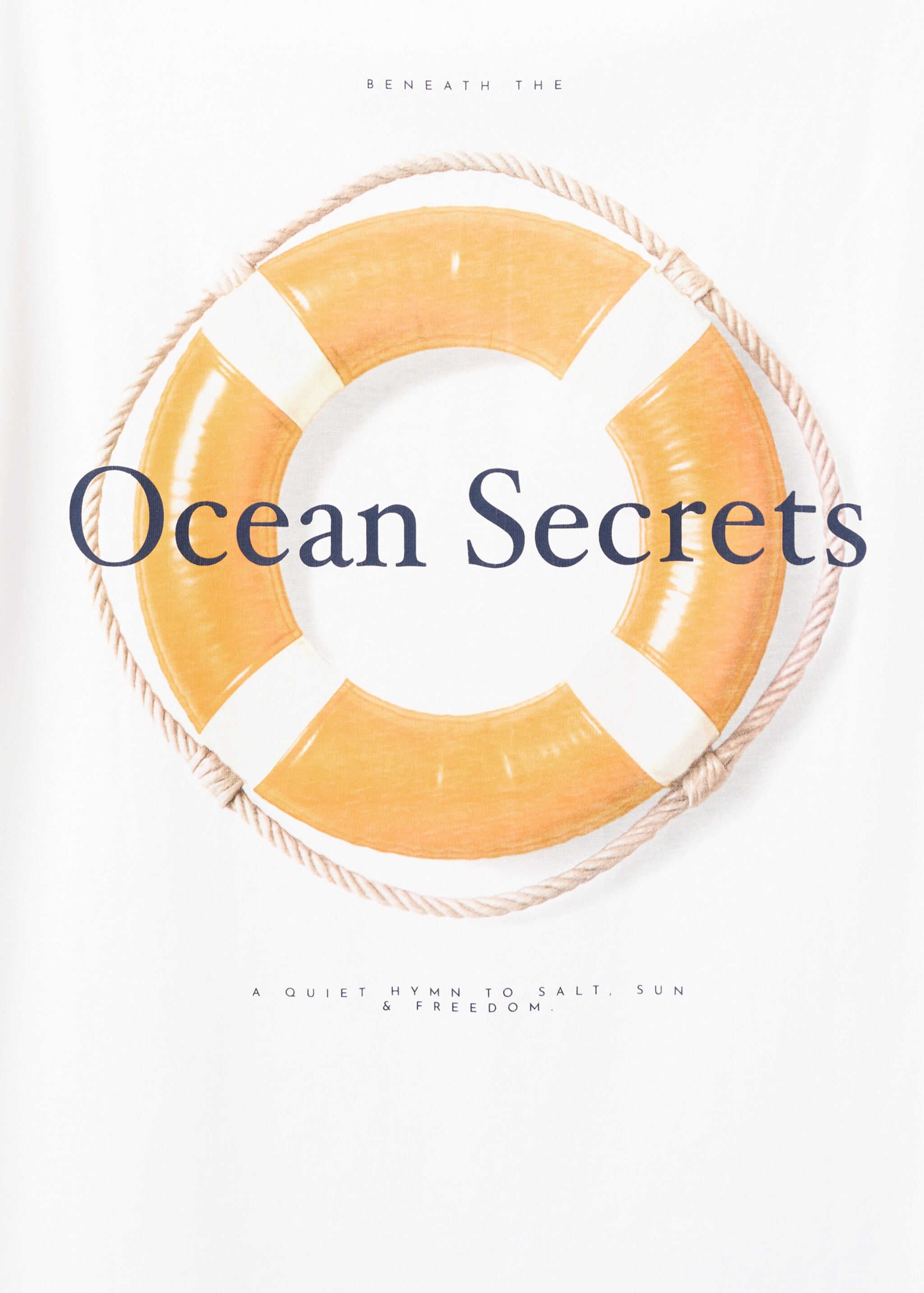 Printed cotton-blend t-shirt - Details of the article 0, Off White. Ref: 27026747-00.