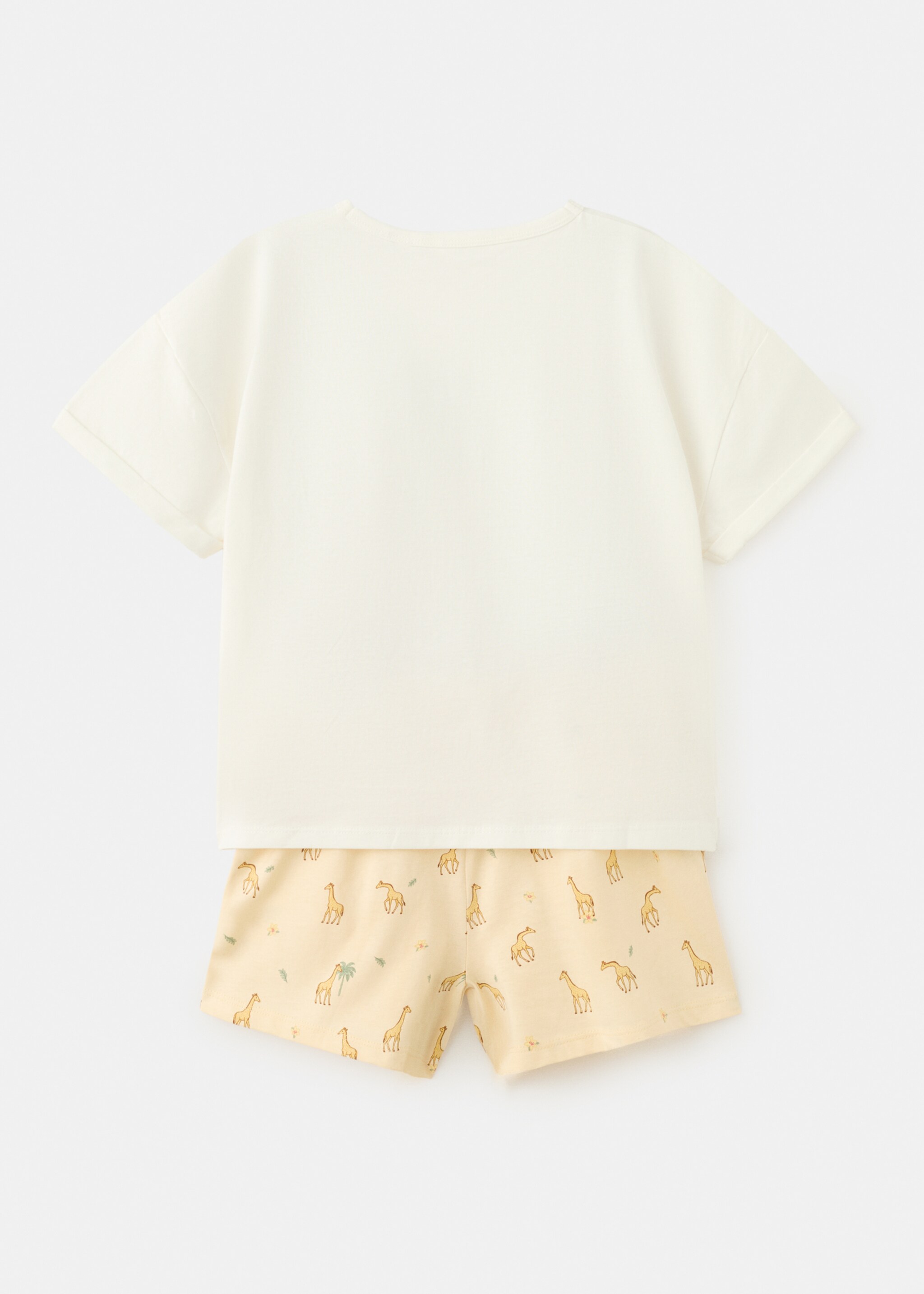 Printed short pyjamas - Reverse of the article, Off White. Ref: 27026748-00.