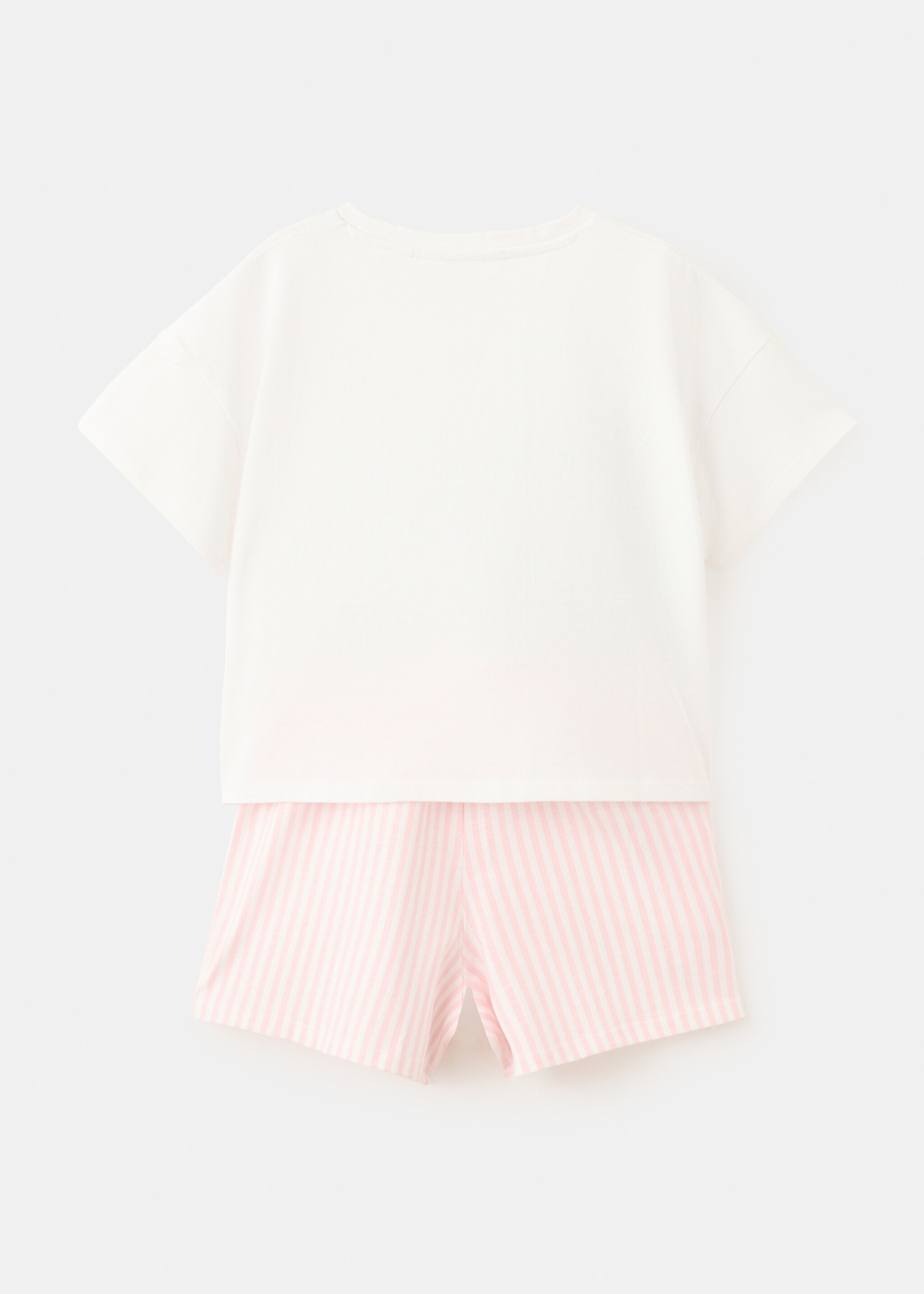 Striped short pyjamas - Reverse of the article, Off White. Ref: 27026749-00.