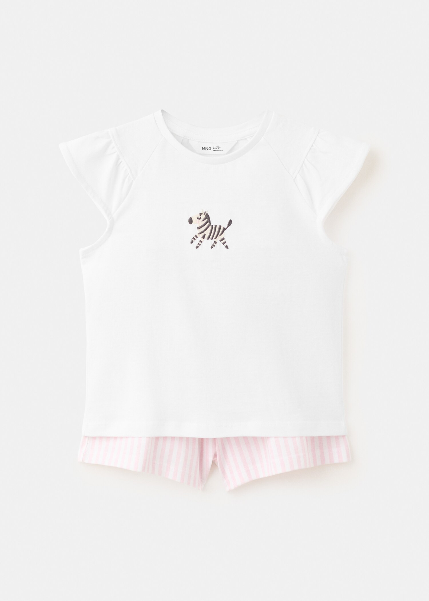 Pigiama corto a pois in cotone bambina MARSHMALLOW/BOB A06WJ01 | Petit Pigiama corto a pois in cotone bambina MARSHMALLOW/BOB A06WJ01 | Petit