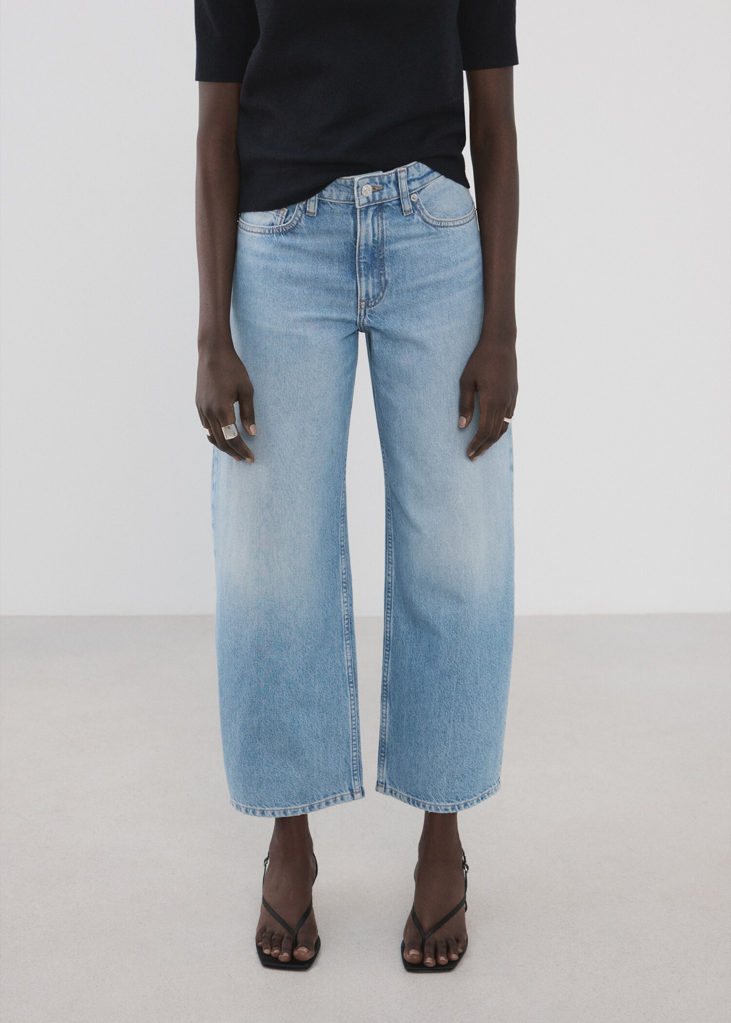 Balloon crop jeans - Medium plane