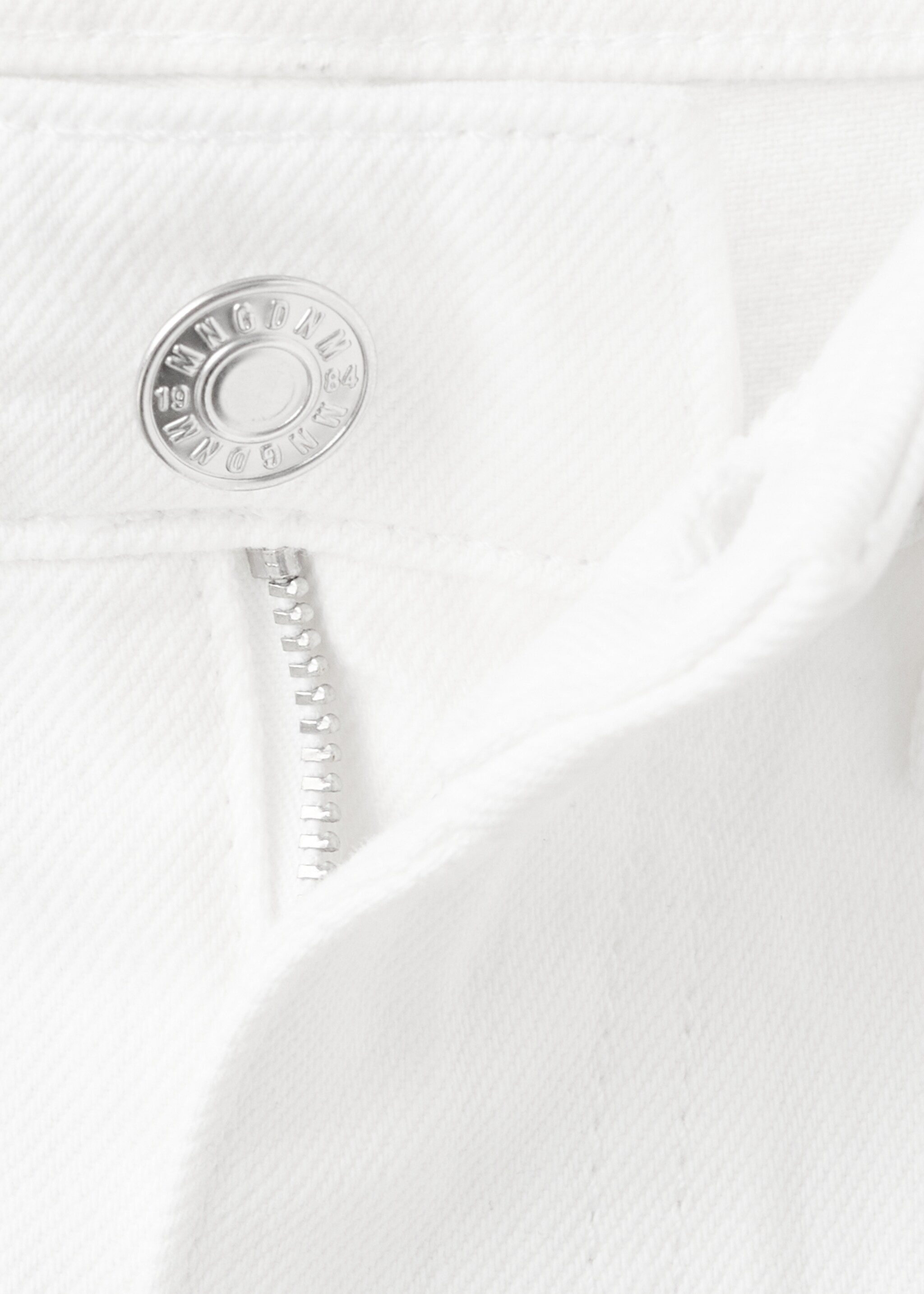 Balloon crop jeans - Details of the article 8, White. Ref: 27027142-00.