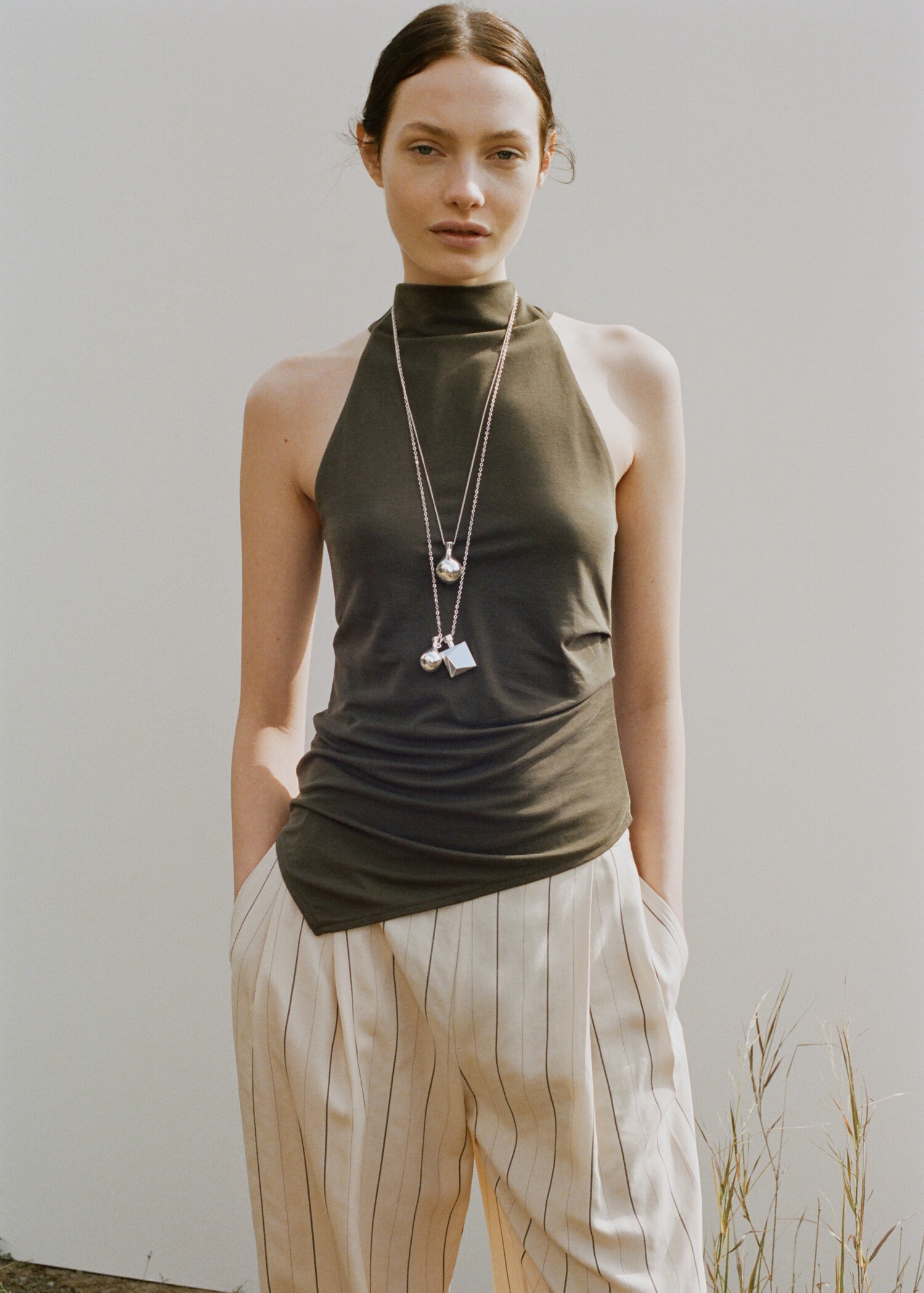 Asymmetric ruched top - Medium plane