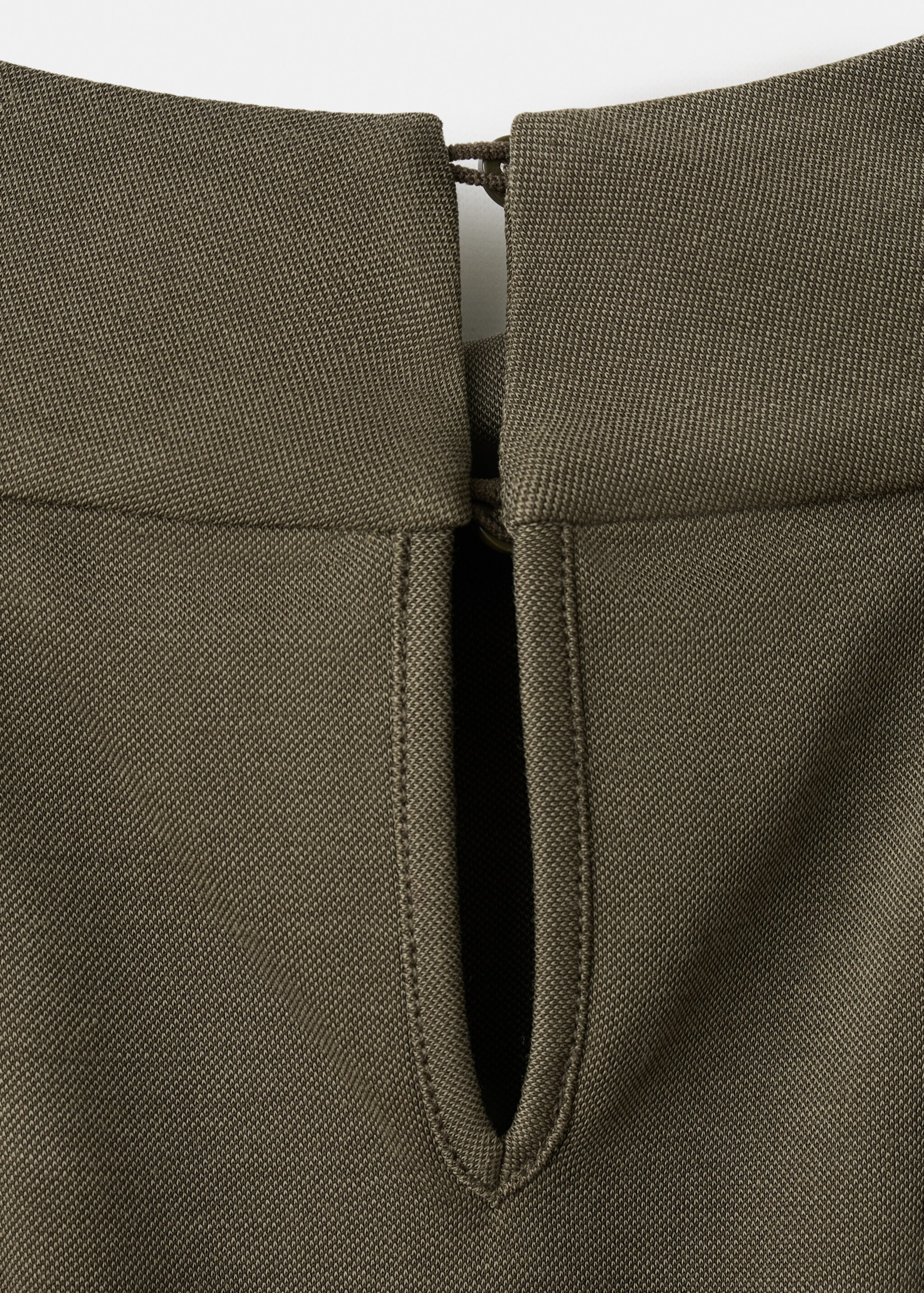 Asymmetric ruched top - Details of the article 0, Khaki. Ref: 27027143-00.
