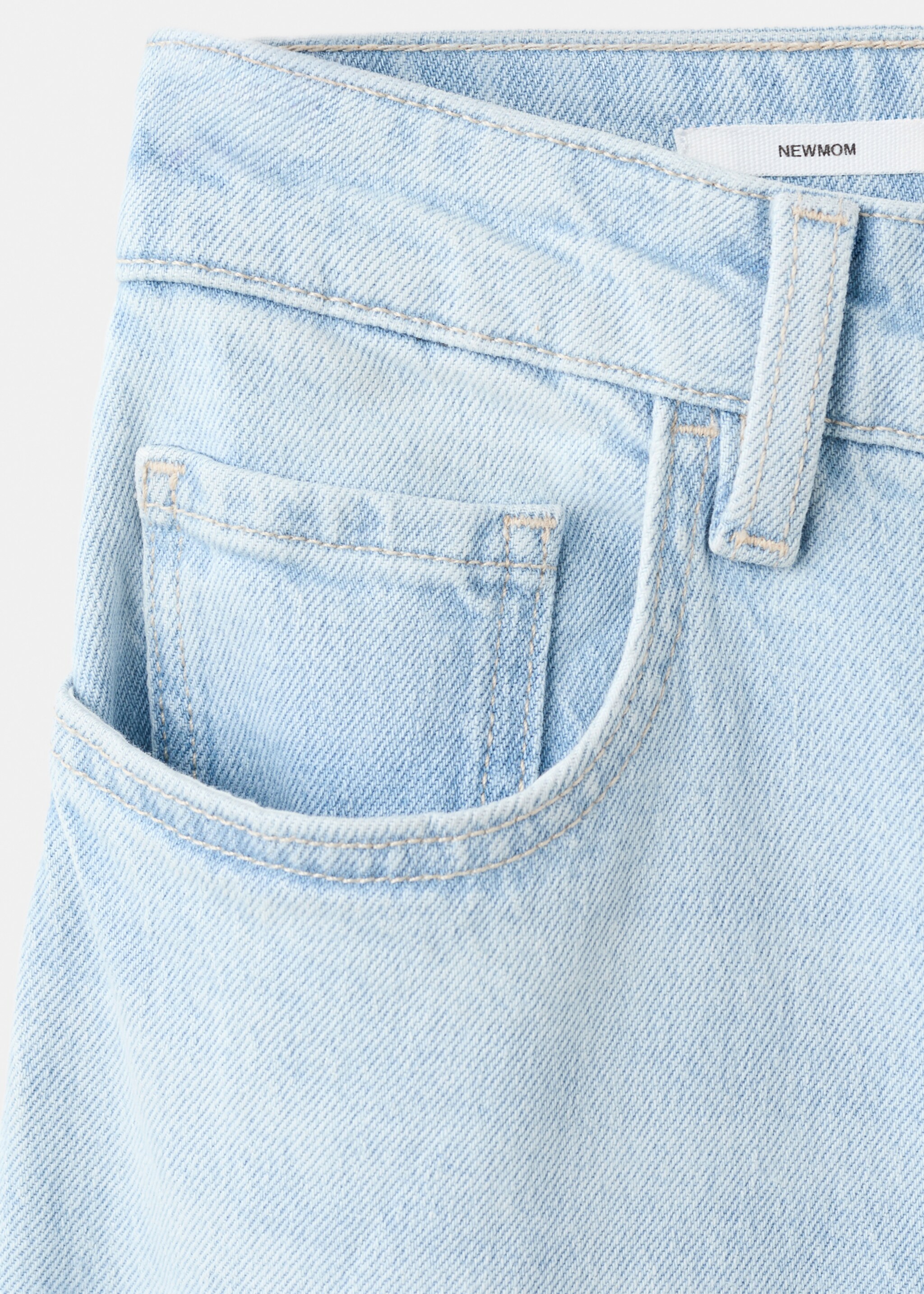 Newmom comfort high-rise jeans - Details of the article 0, Light Blue. Ref: 27027147-00.