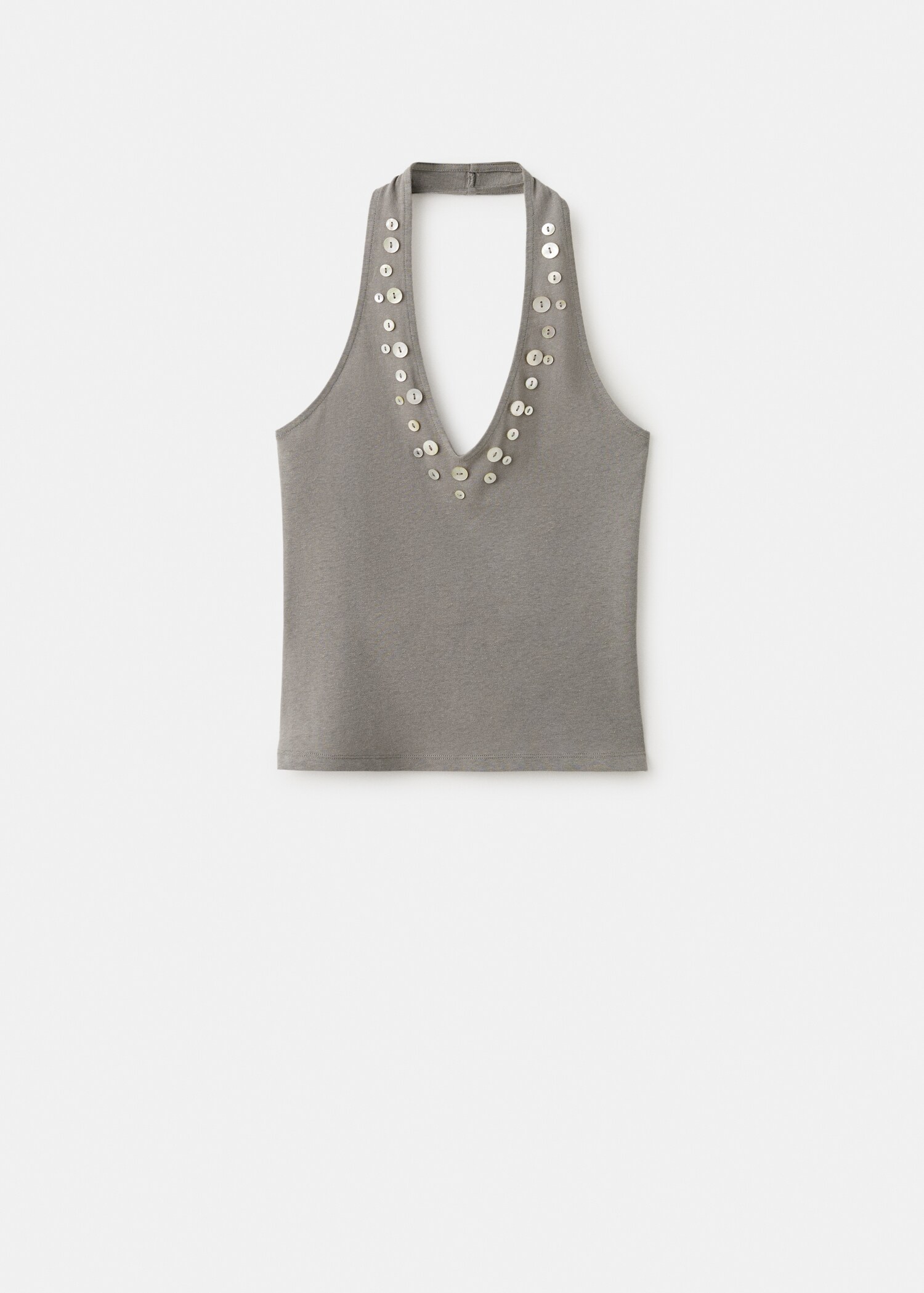 Top halter botones decorativos - Artículo sin modelo