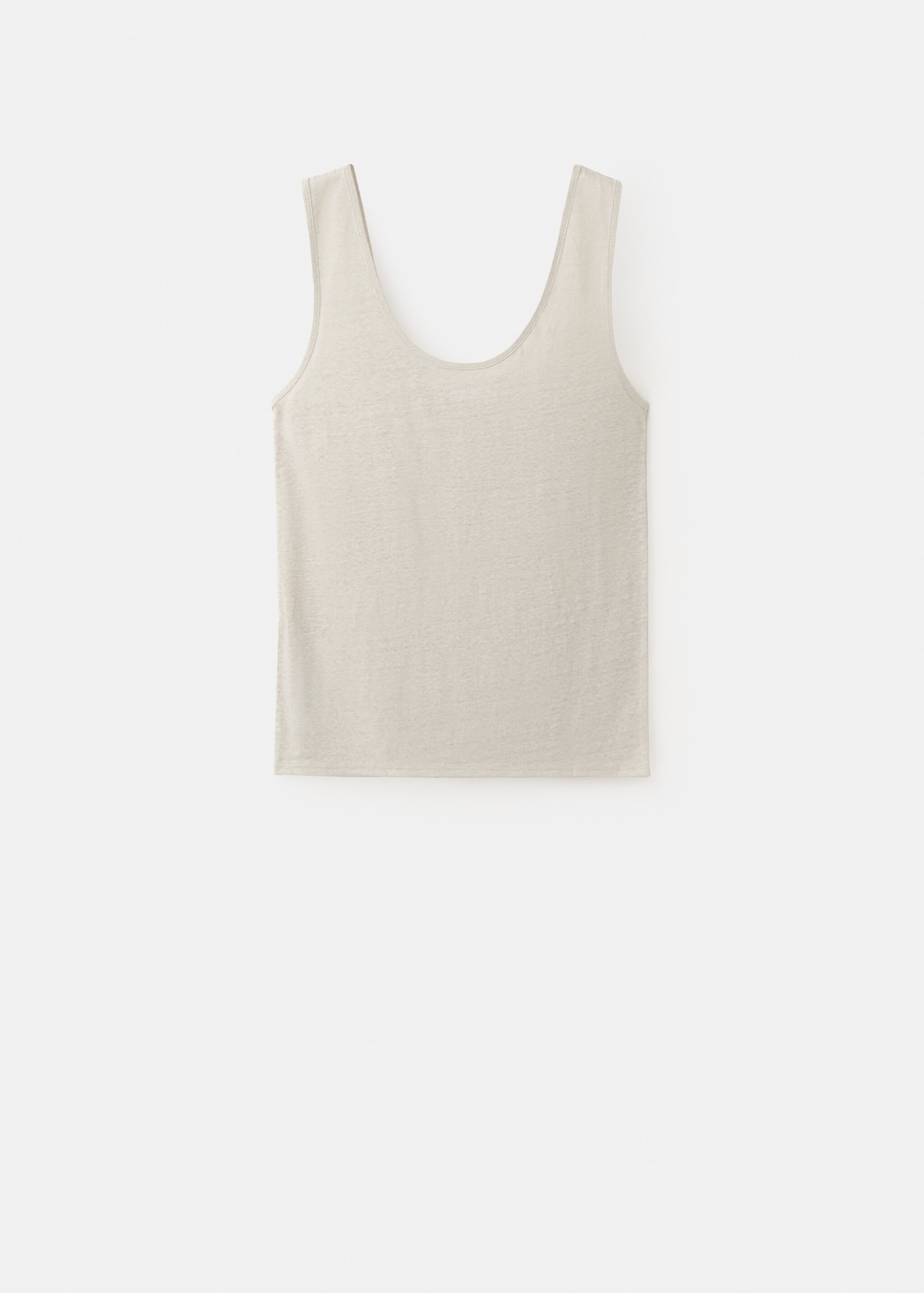 بادي من الكتان مخطط - منتج دون نموذج, رمادي فاتح/خفيف. Ref: 27027156-00.