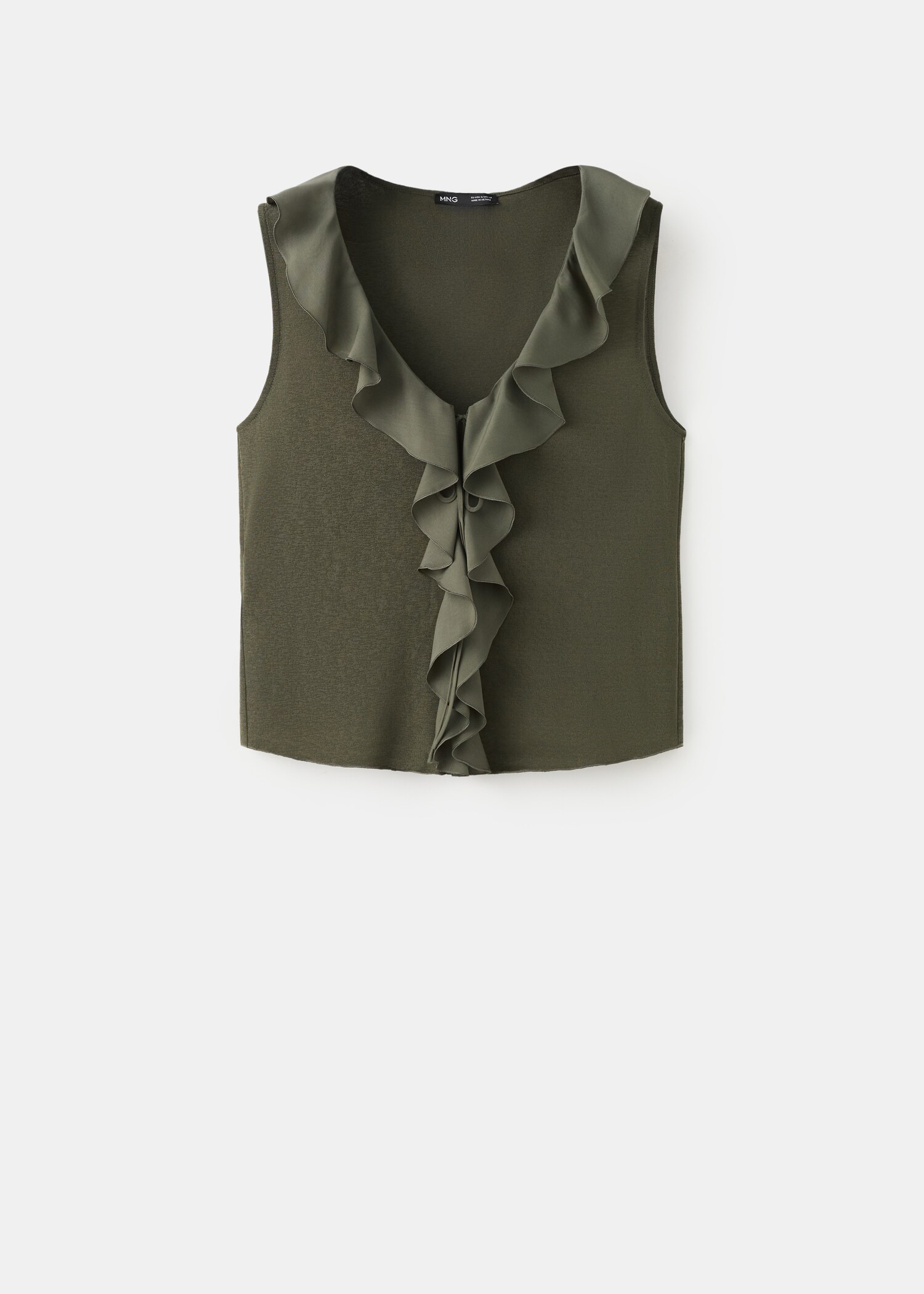 Ruffled V-neck top - Article without model