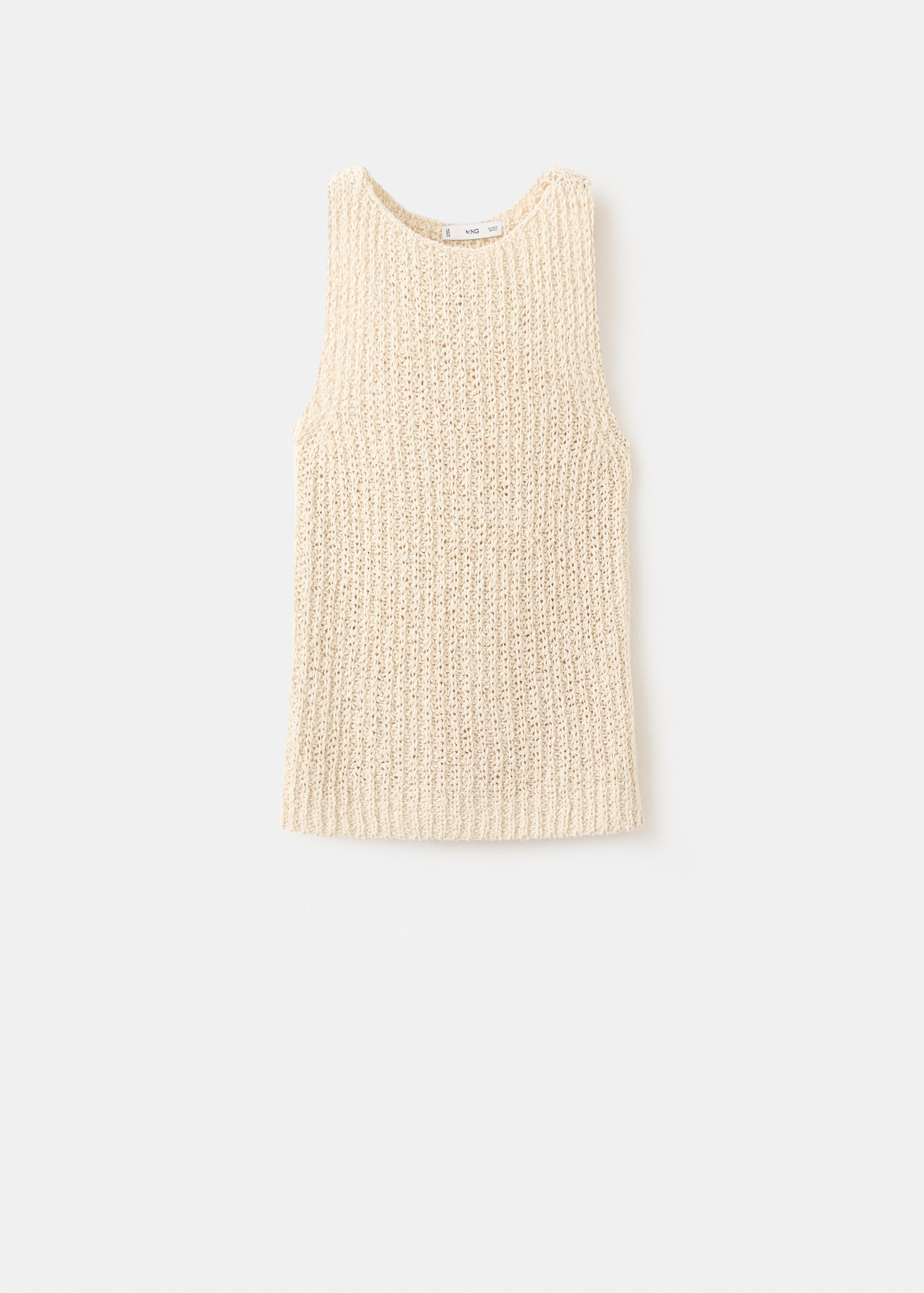 Round-neck knitted top - Article without model