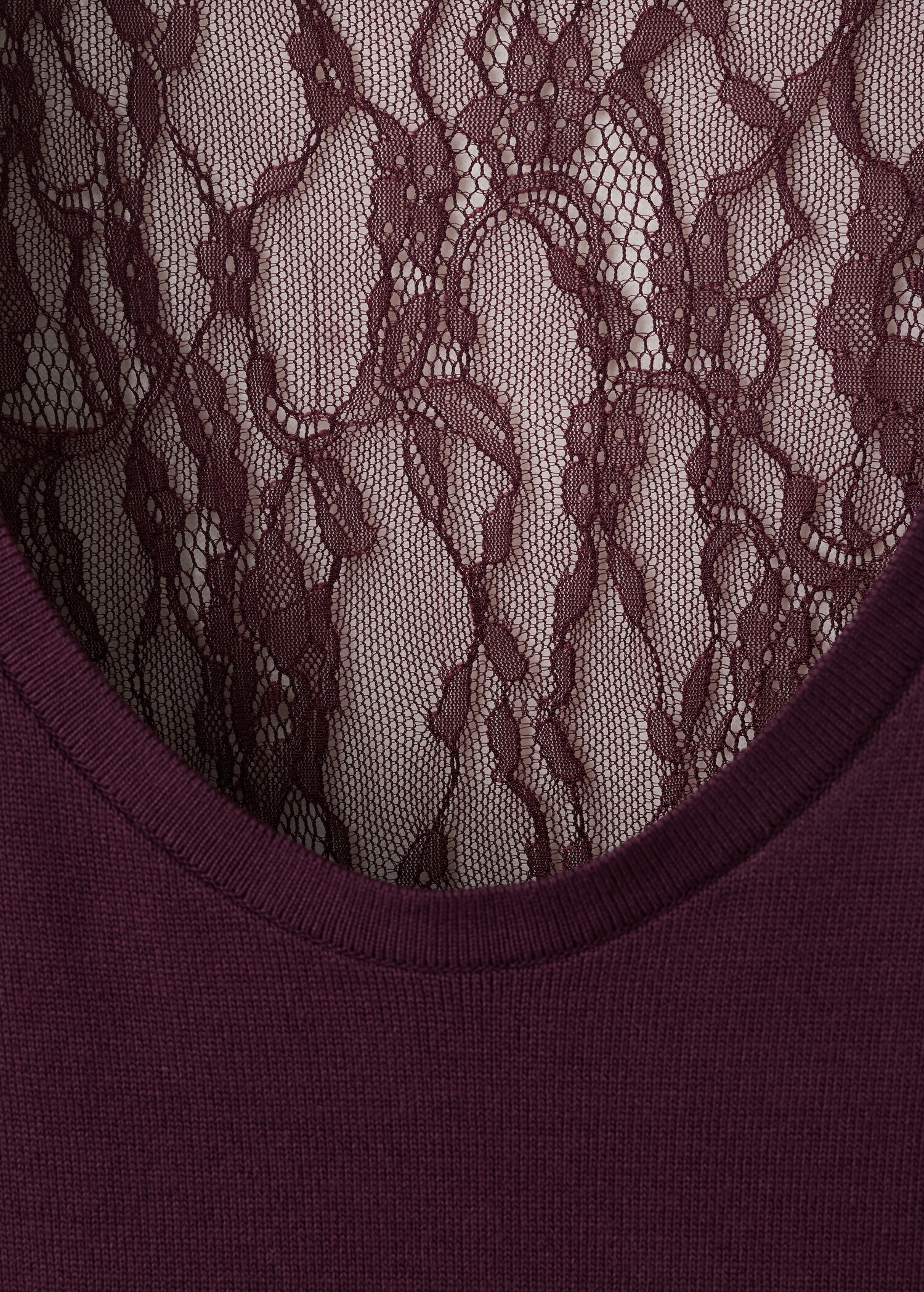 Knit top with lace back - Details of the article 8