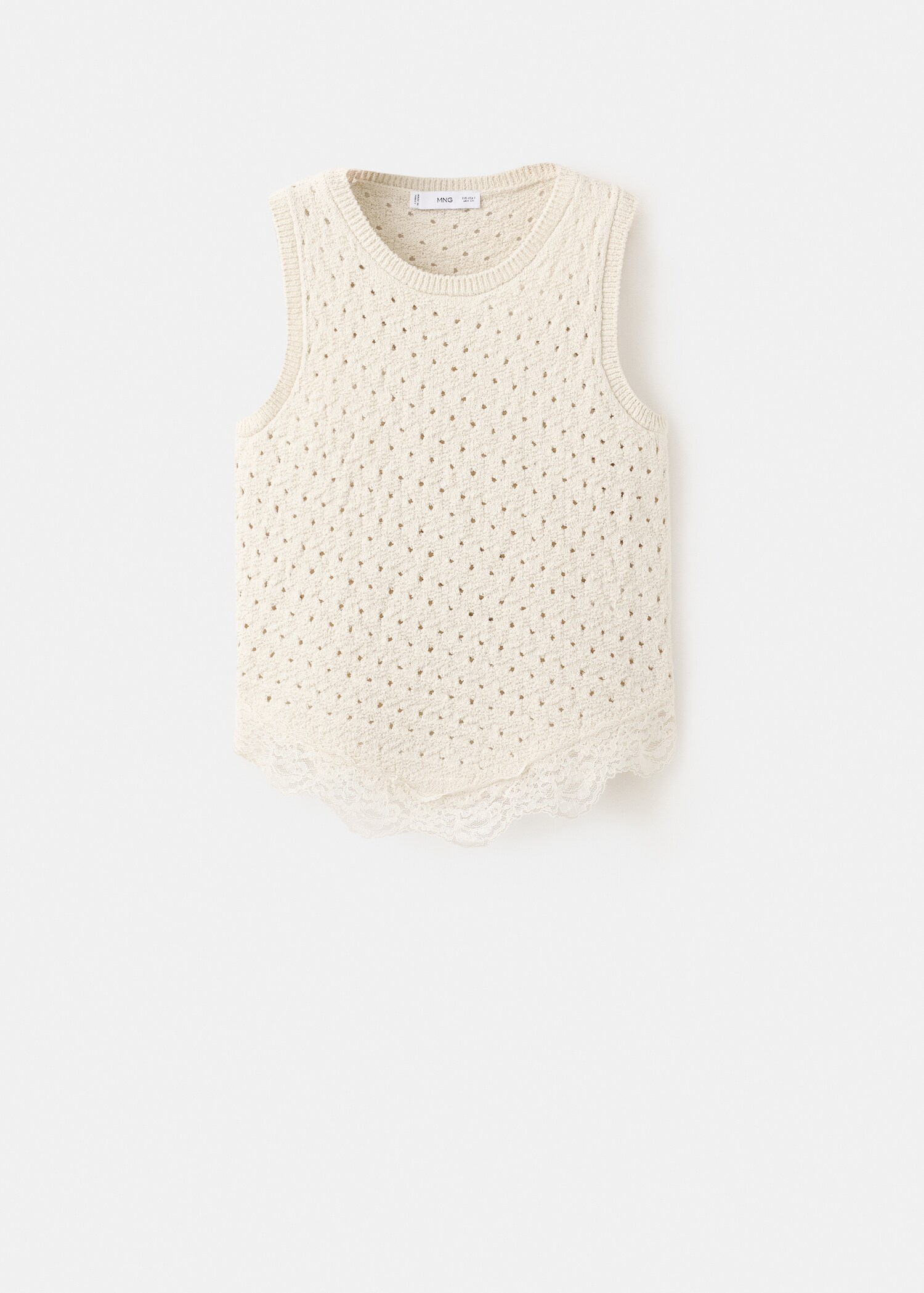 Top à bretelles détails en dentelle - Article sans modèle