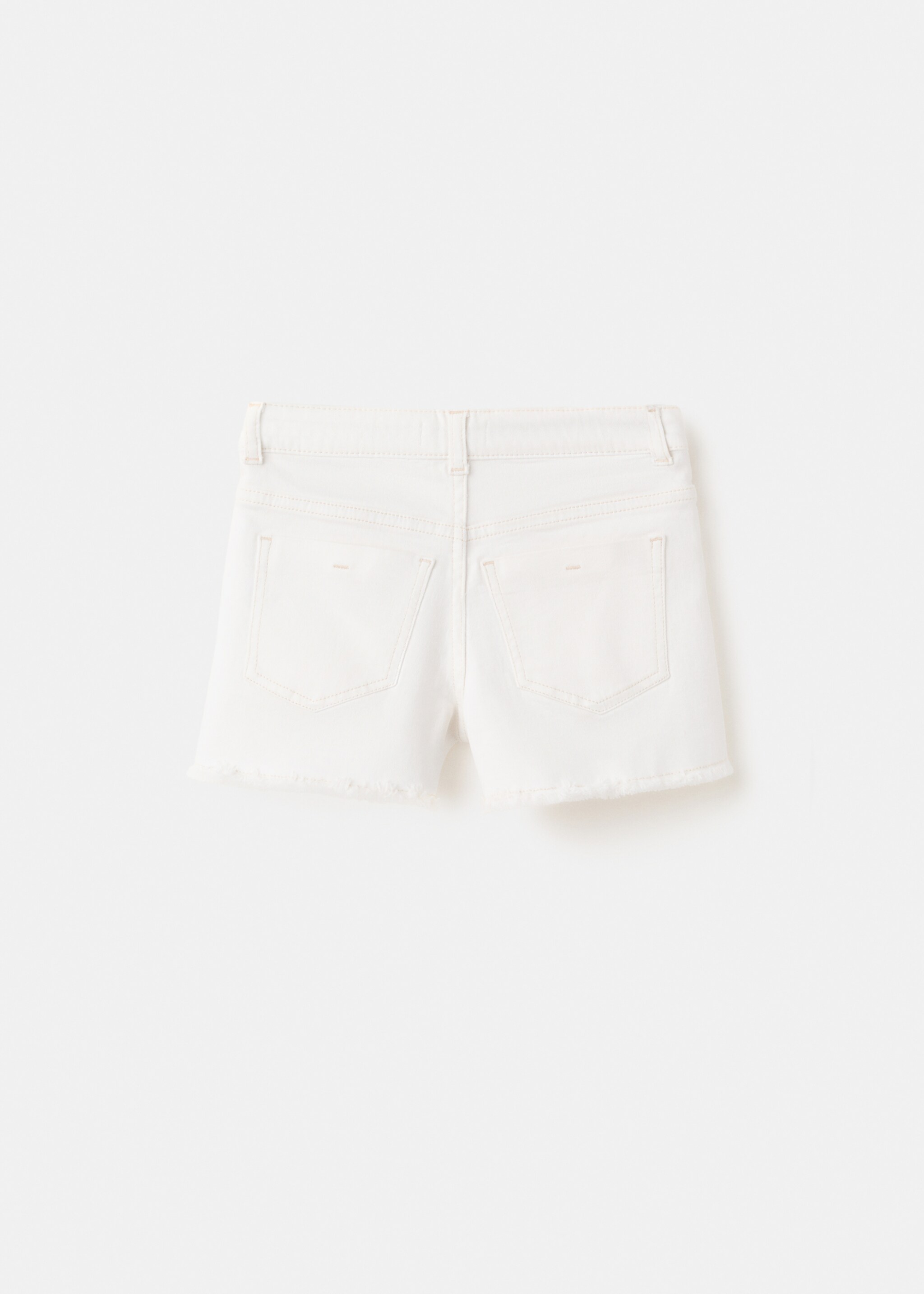 Frayed hem shorts - Reverse of the article, White. Ref: 27027783-00.
