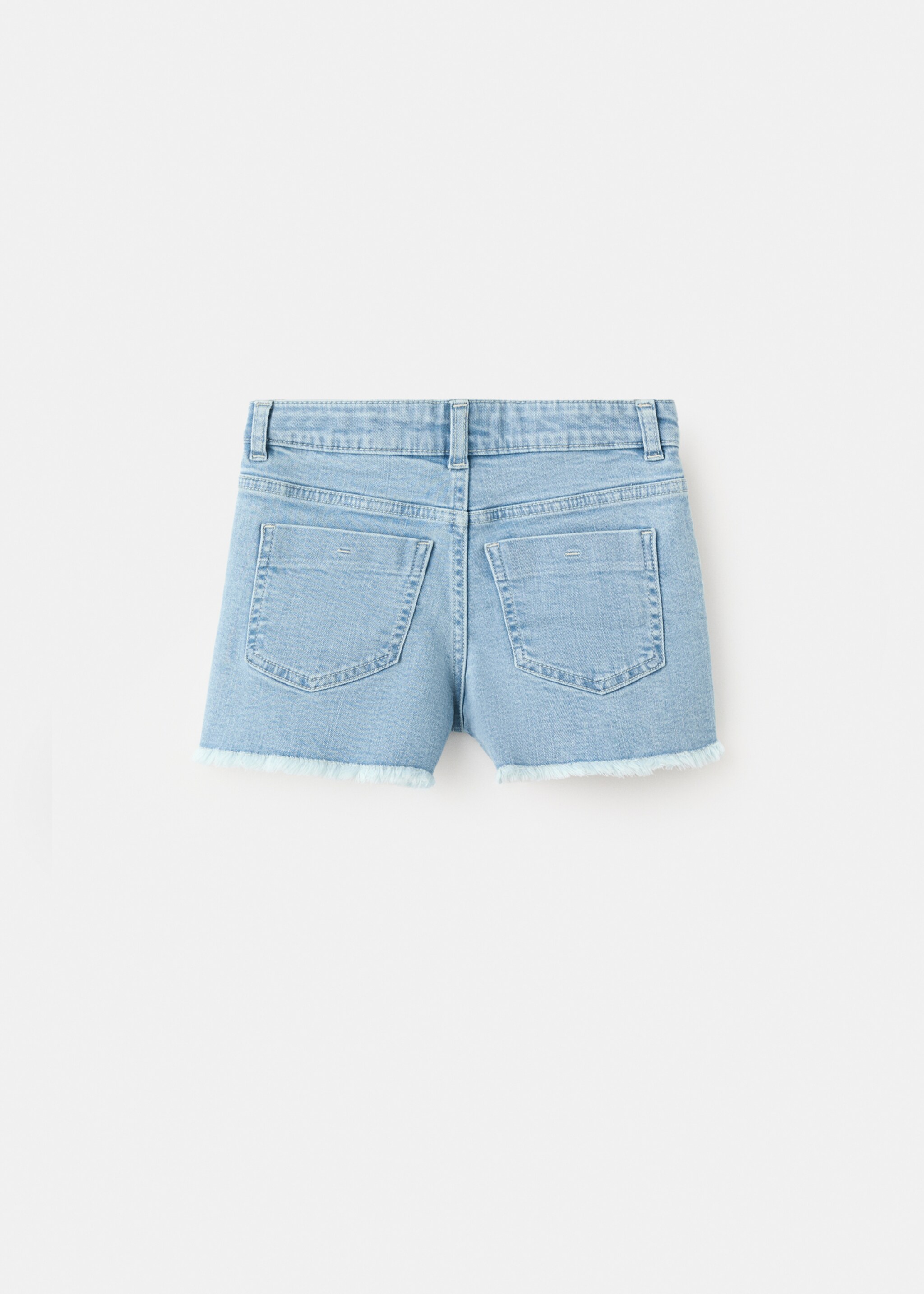 Frayed hem shorts - Reverse of the article, Light Blue. Ref: 27027783-00.